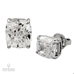 Cushion Diamond Stud Earrings in 18kt Gold by Spectra Fine Jewelry