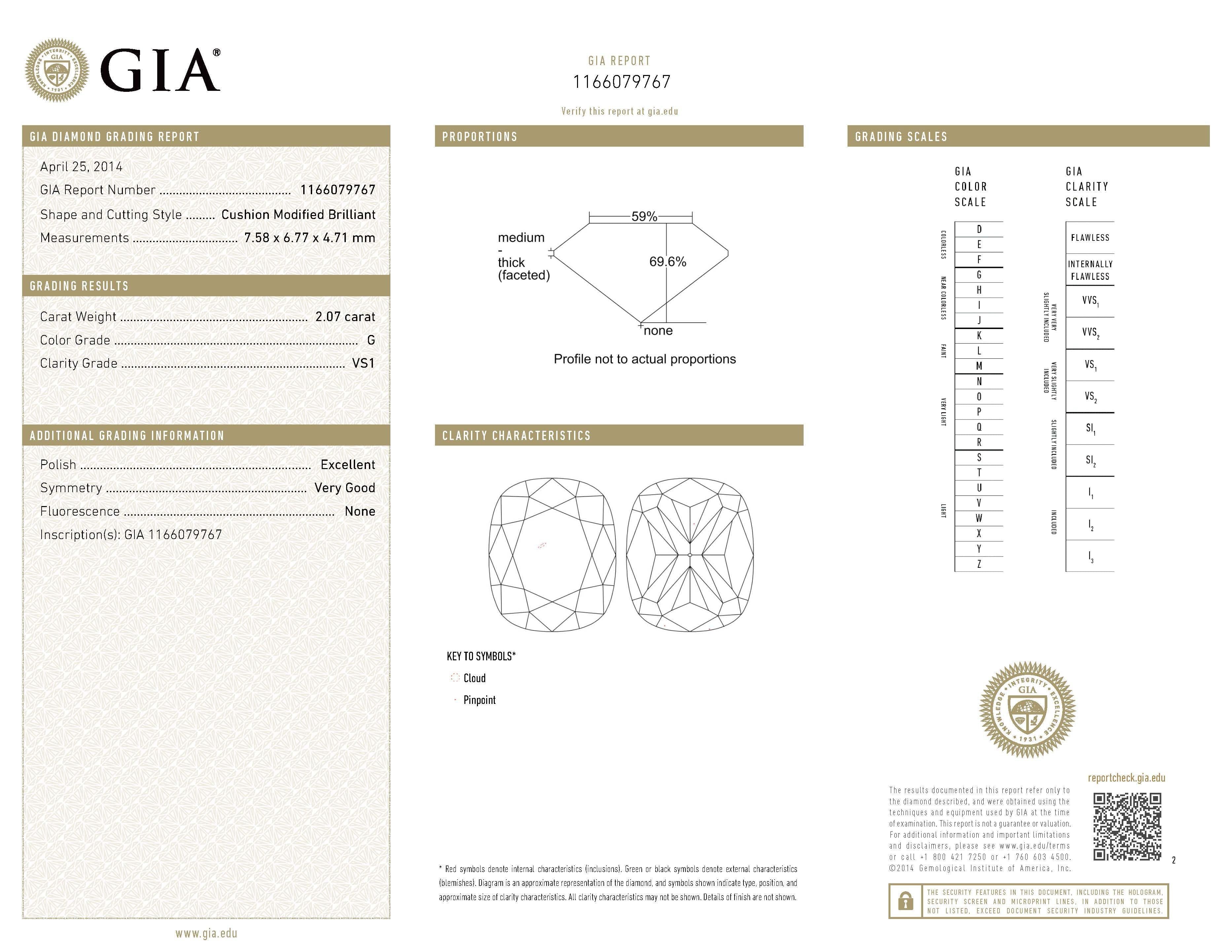 Cushion Diamond Stud Earrings in 18kt Gold by Spectra Fine Jewelry
