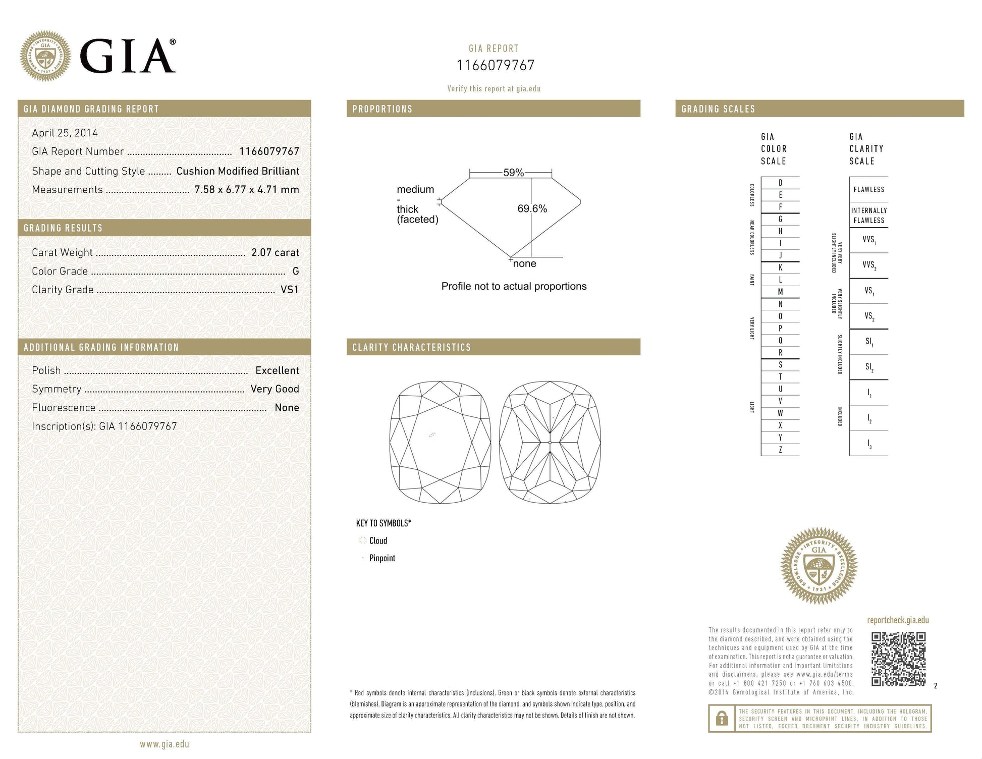 Cushion Diamond Stud Earrings in 18kt Gold by Spectra Fine Jewelry