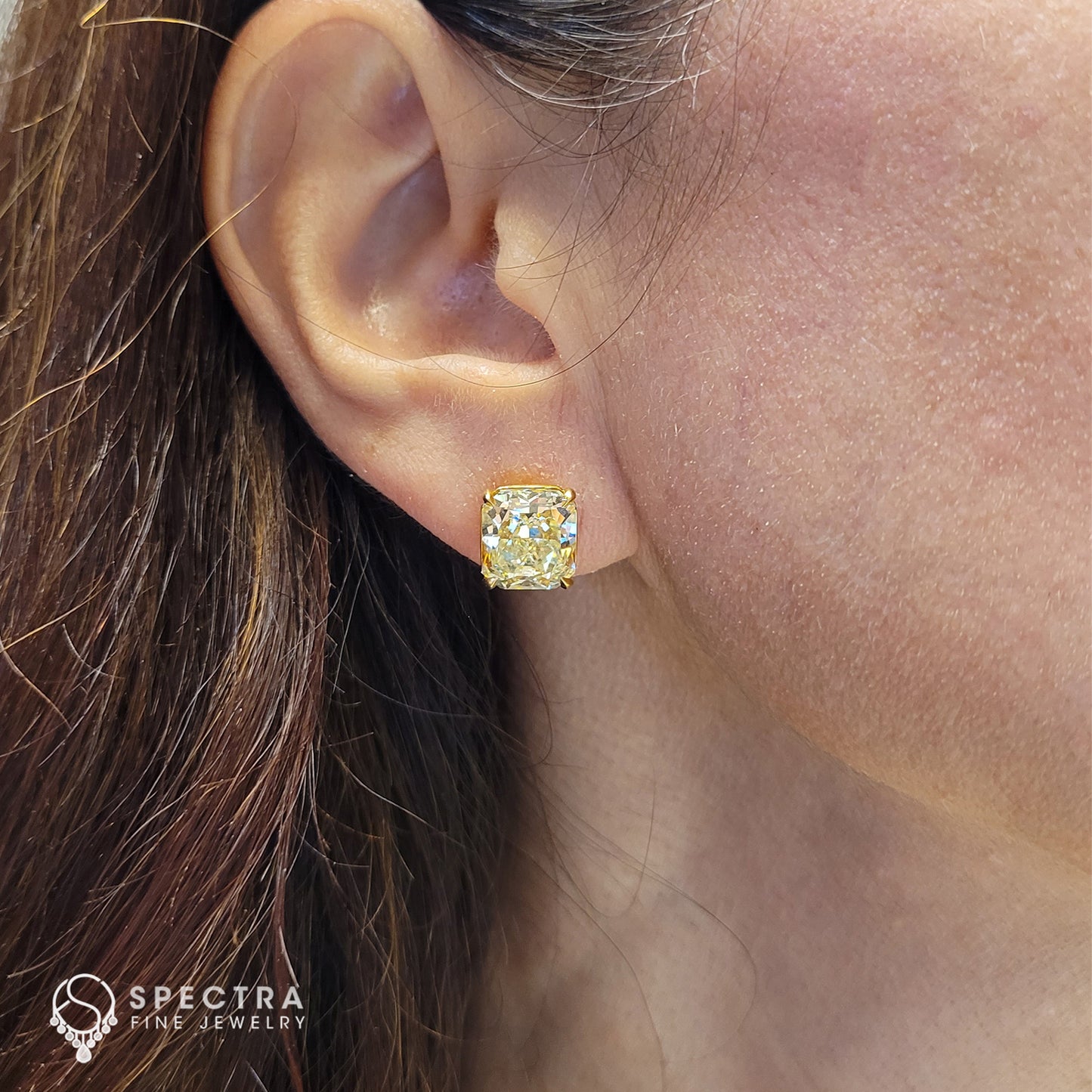Spectra Fine Jewelry GIA Certified 5 Carat Each Stud Earrings - view 2