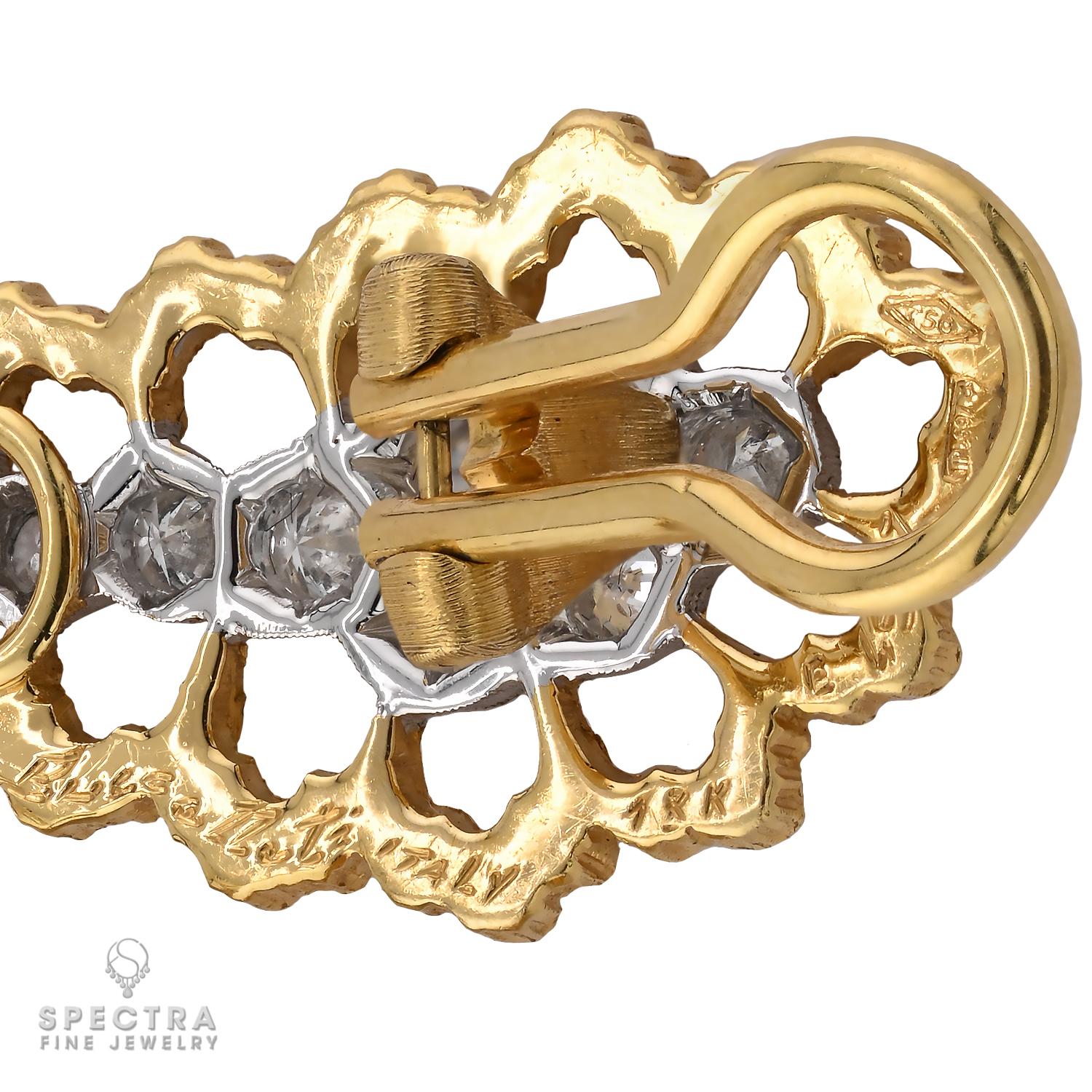 Buccellati 18k Gold Diamond Clip-On Earrings, 2.0 cts.