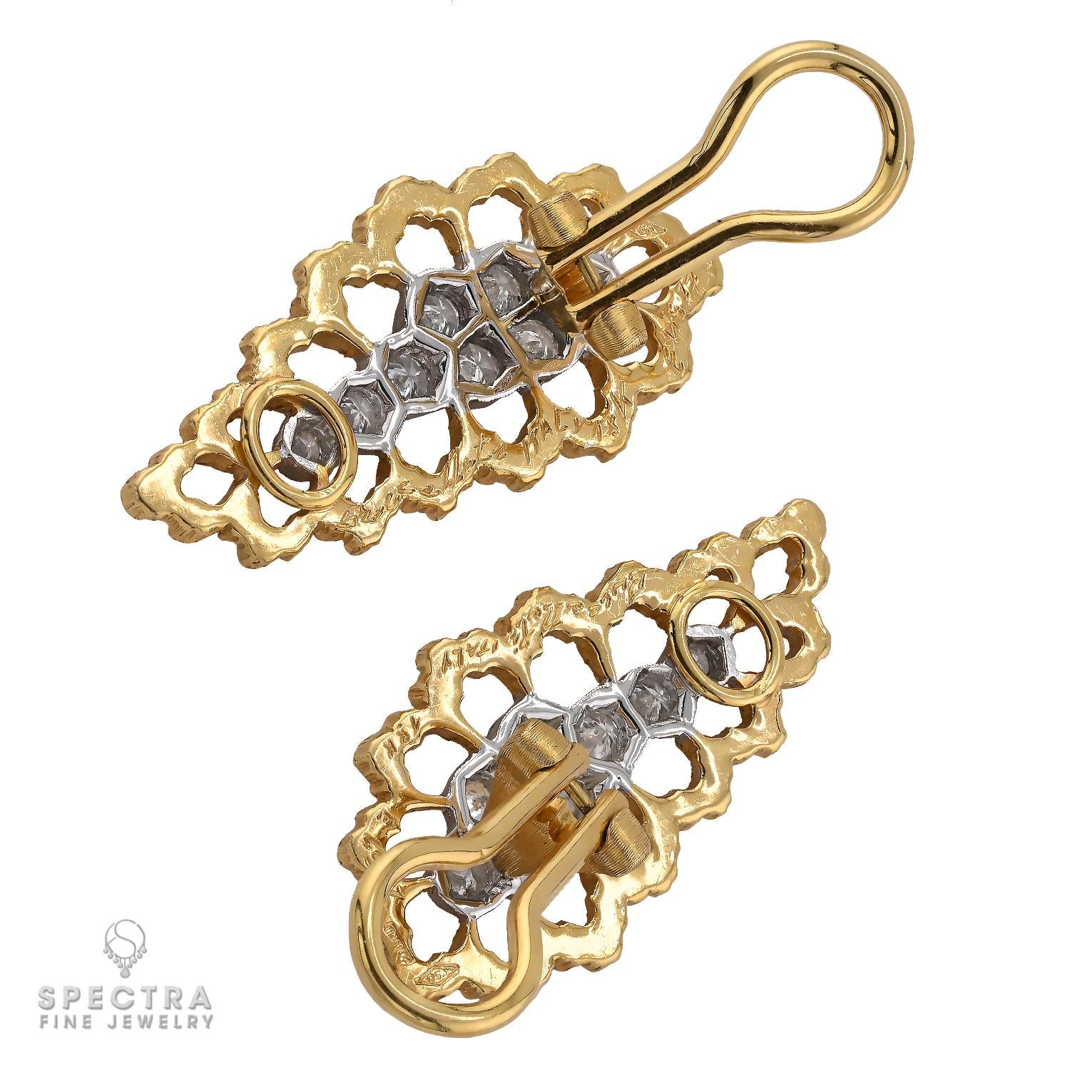 Buccellati 18k Gold Diamond Clip-On Earrings, 2.0 cts.