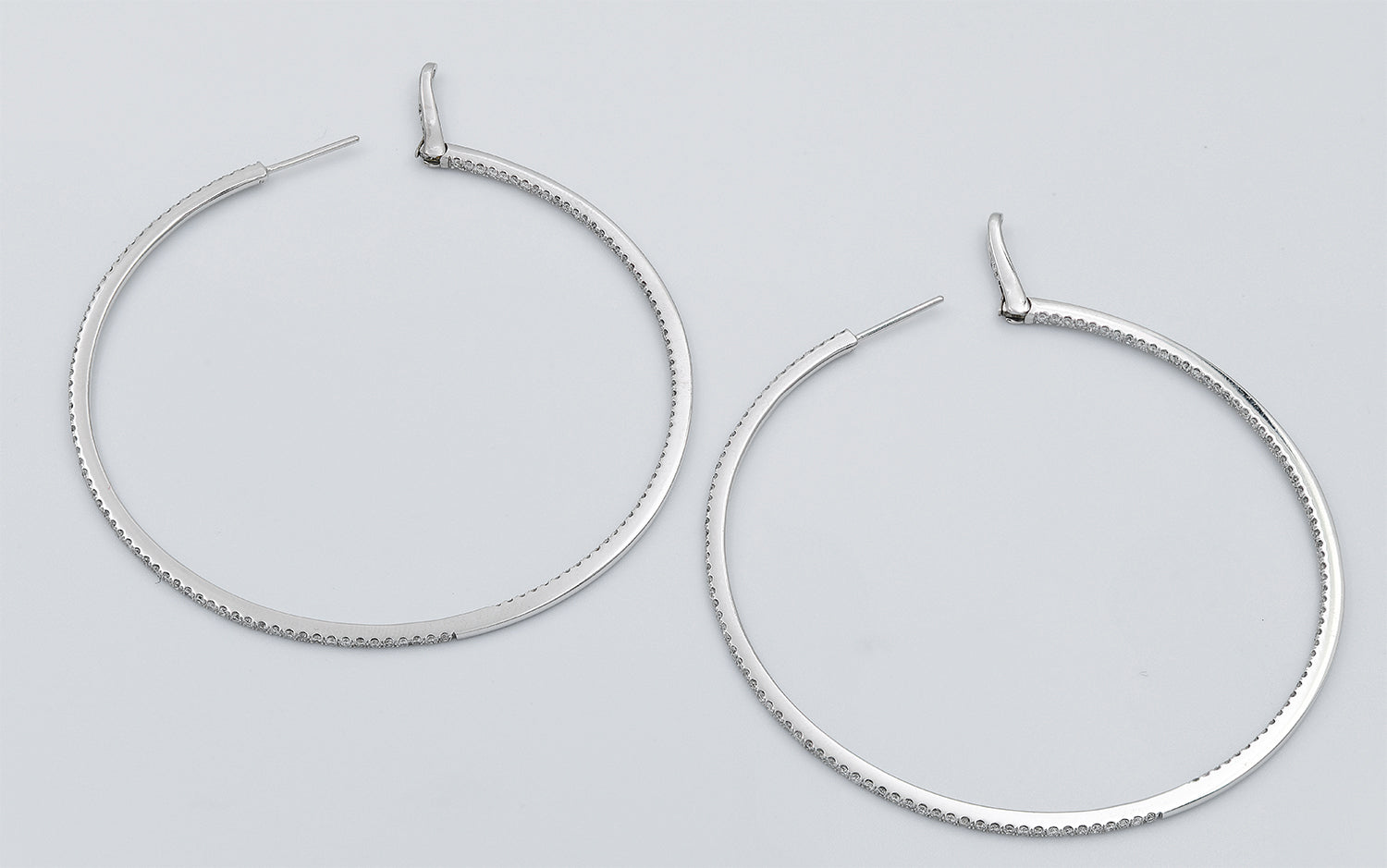 Contemporary Diamond Inside-Out Classic Hoop Earrings - view 3