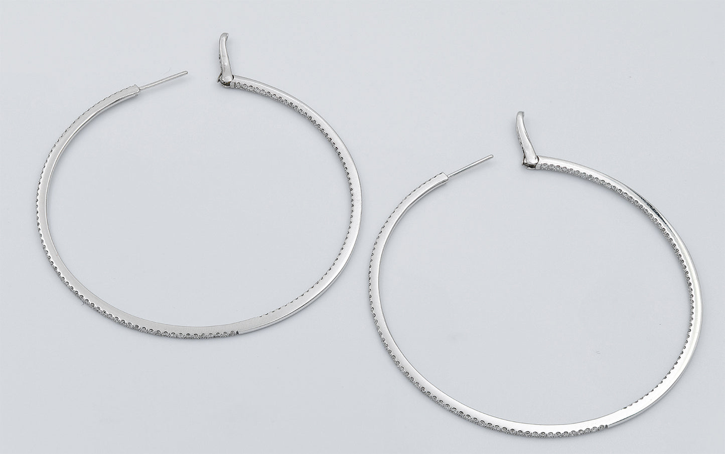 Contemporary Diamond Inside-Out Classic Hoop Earrings - view 3