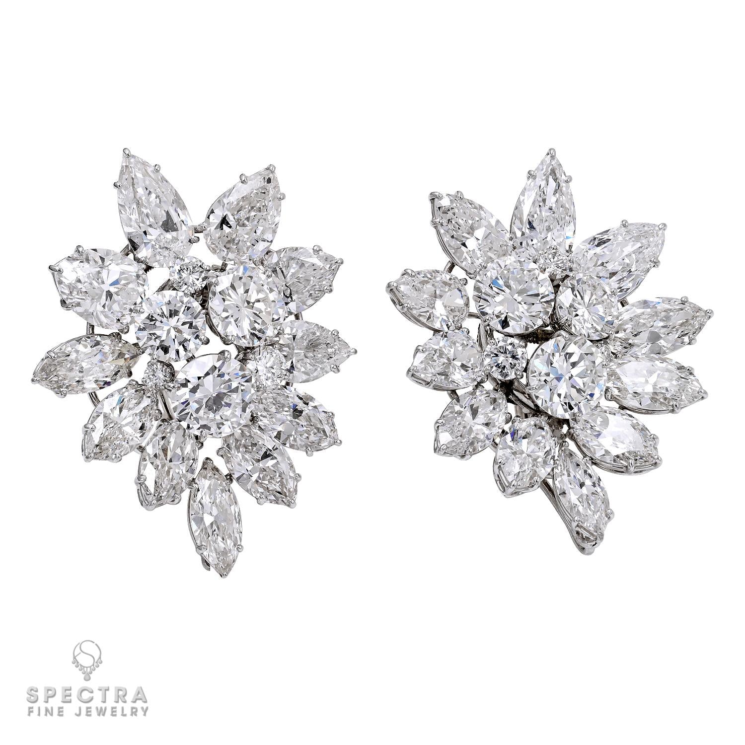 Harry Winston Jacques Timey 47.0 cts. Diamond Cluster Earrings