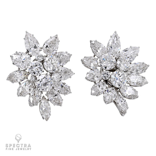 Harry Winston Jacques Timey 47.0 cts. Diamond Cluster Earrings