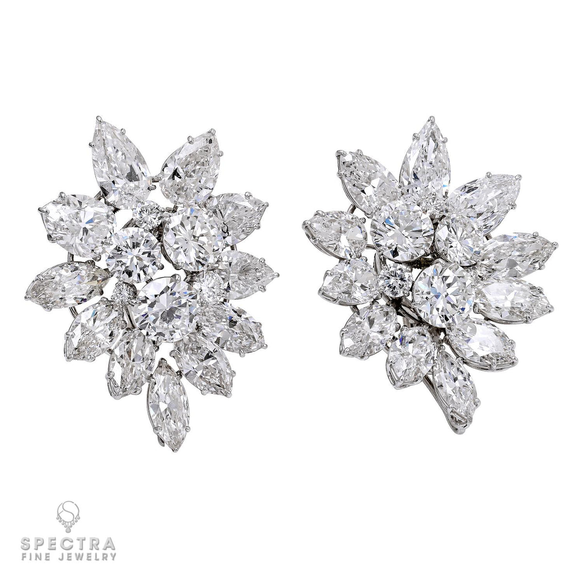 Harry Winston Jacques Timey 47.0 cts. Diamond Cluster Earrings