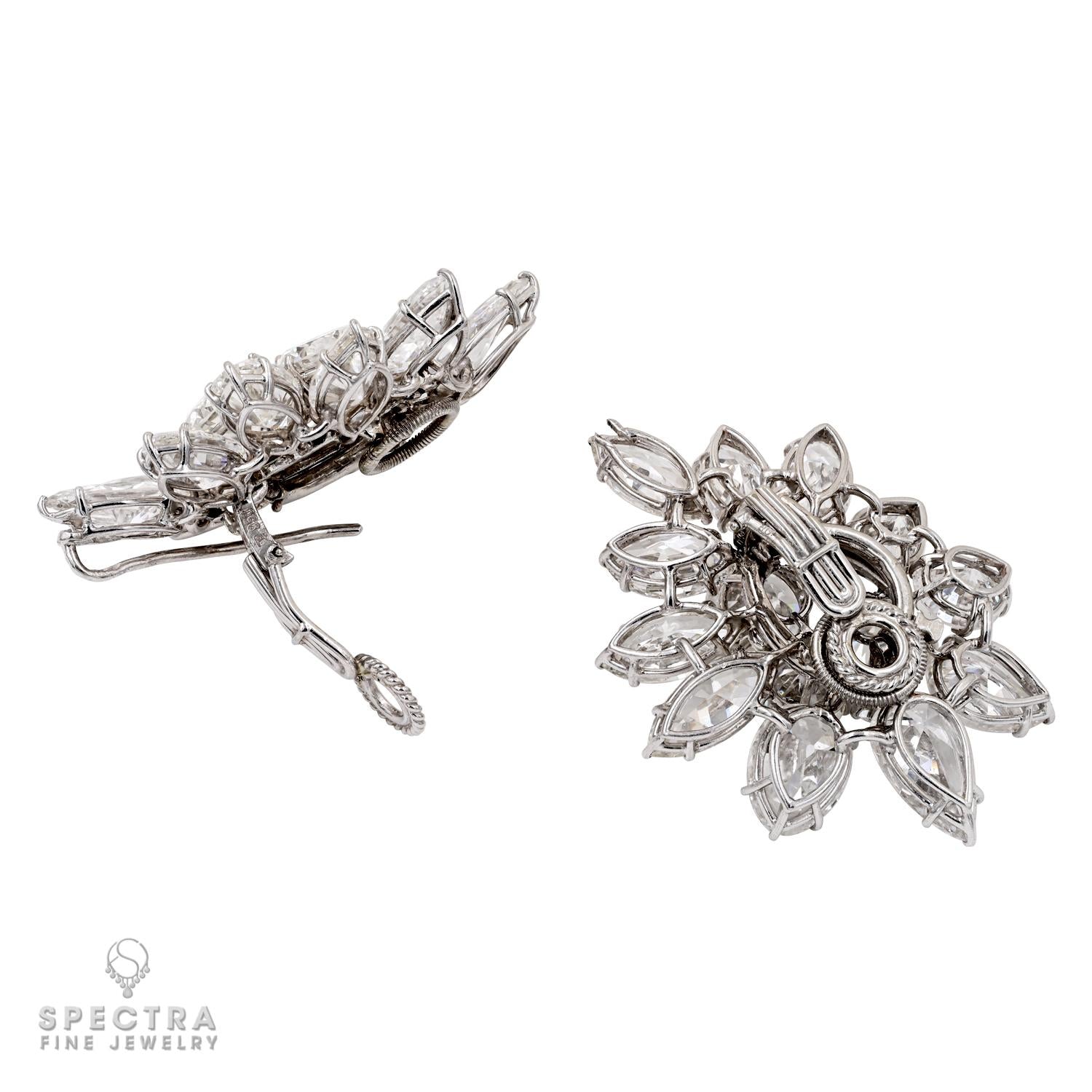 Harry Winston Jacques Timey 47.0 cts. Diamond Cluster Earrings