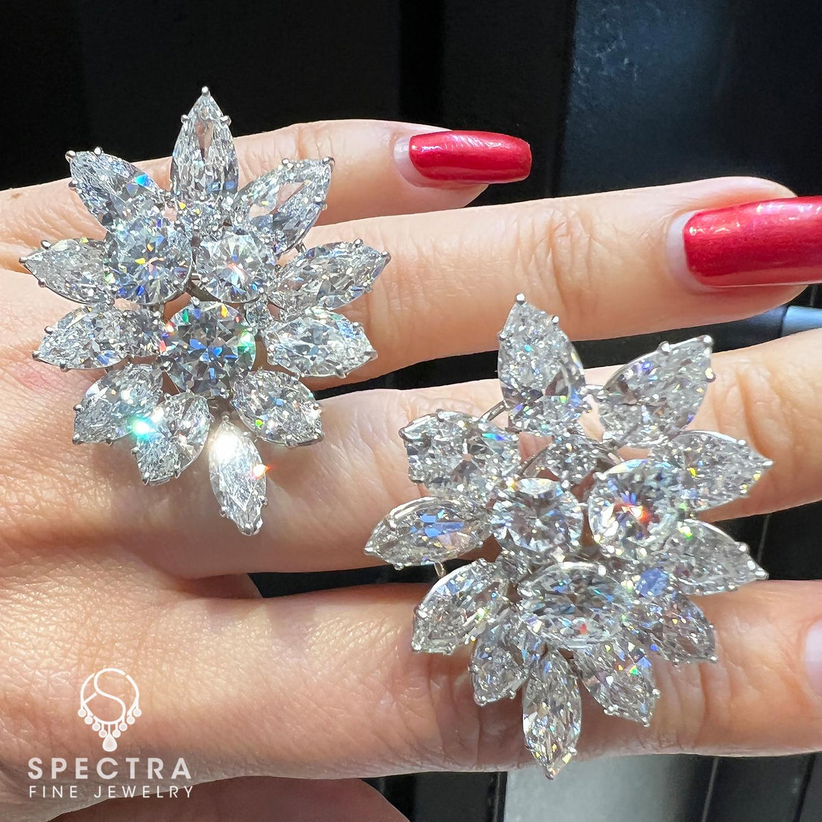 Harry Winston Jacques Timey 47.0 cts. Diamond Cluster Earrings