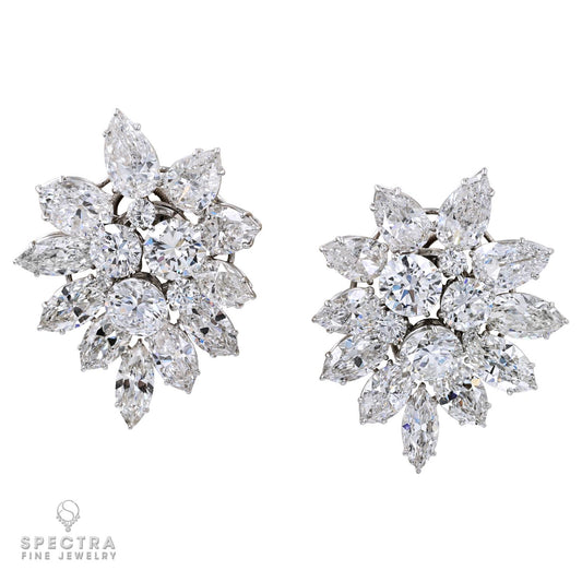 Harry Winston Jacques Timey 47.0 cts. Diamond Cluster Earrings