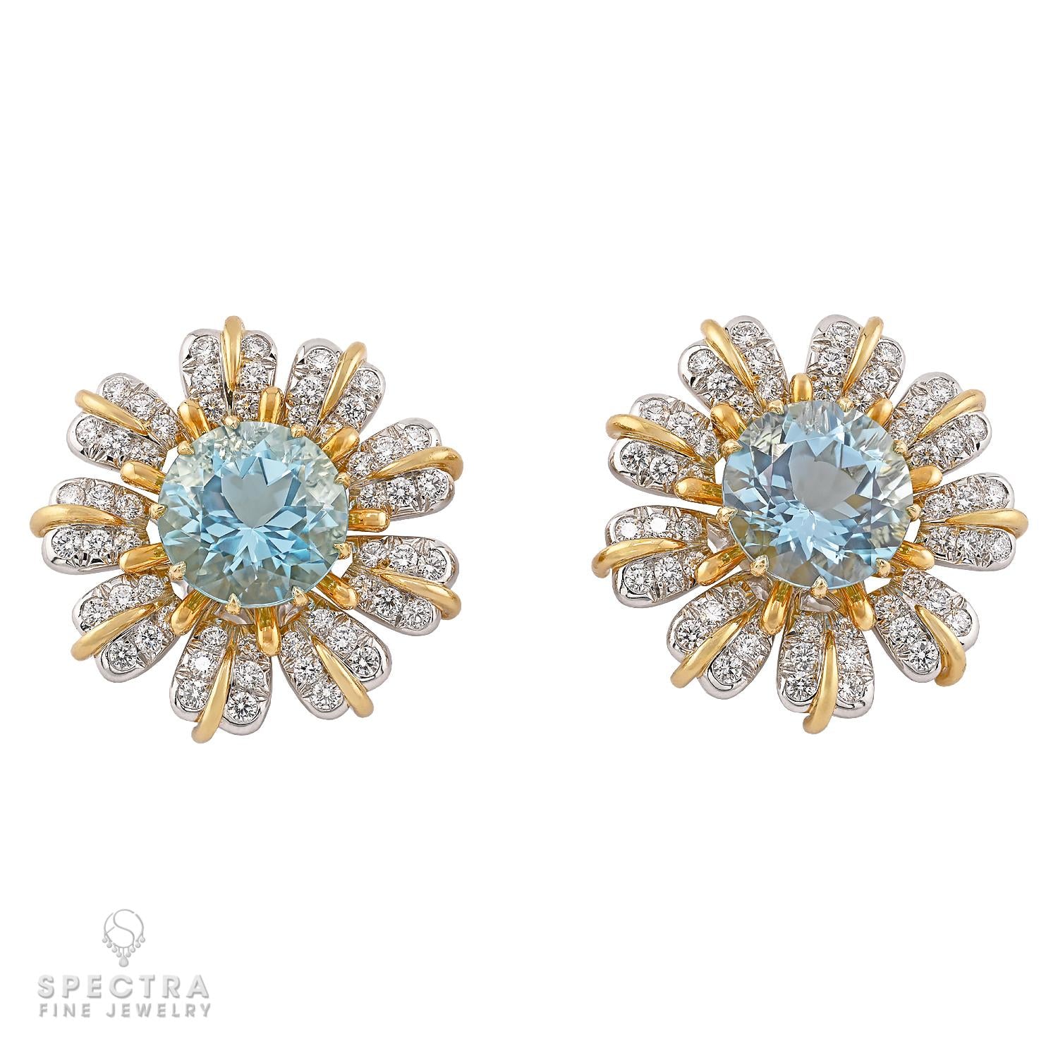 Tiffany Schlumberger Aquamarine Earrings | Signed Fine Jewelry