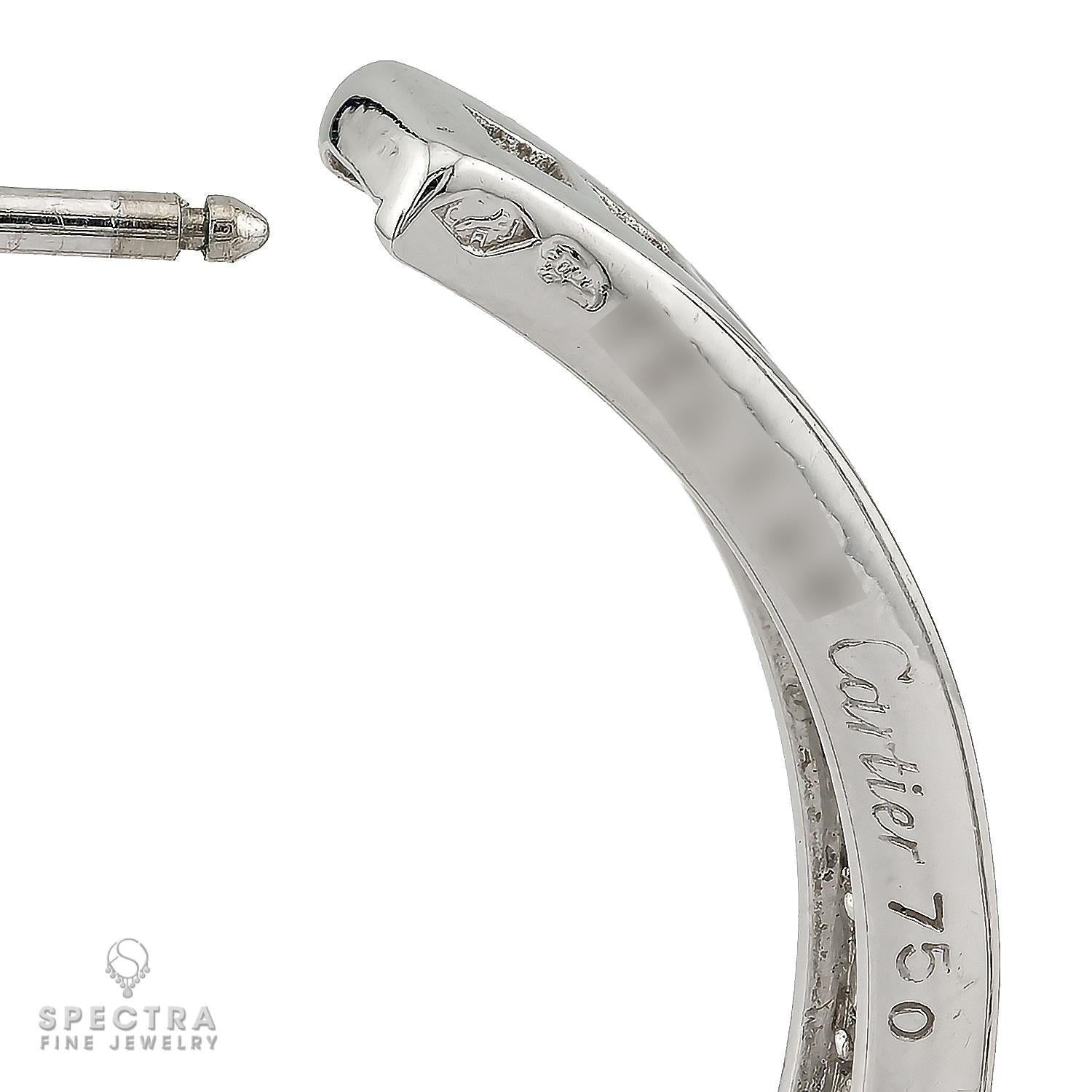 Cartier 2.75ct Diamond Hoop Earrings, 18K White Gold