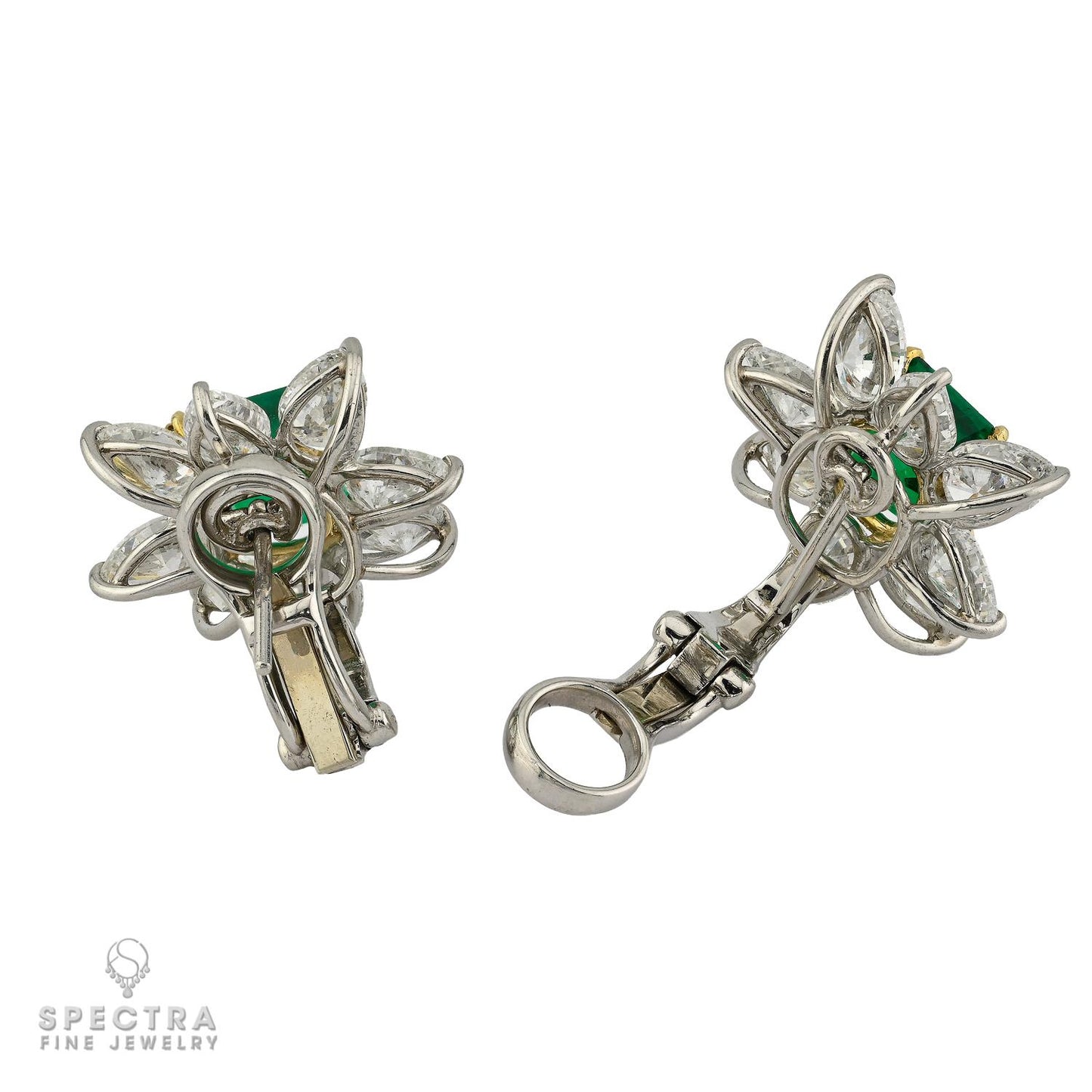 Bayco 4.11 ctw Colombian Emerald & Diamond Earrings | AGL Certified