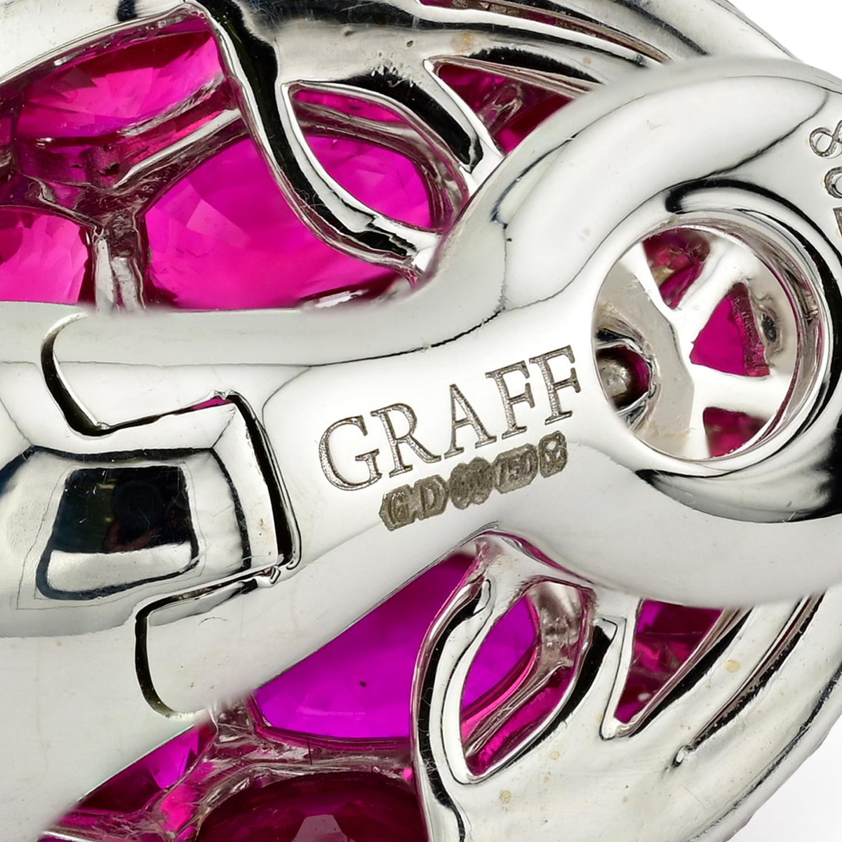 Graff Ruby and Diamond Bombe Earrings in 18K Gold