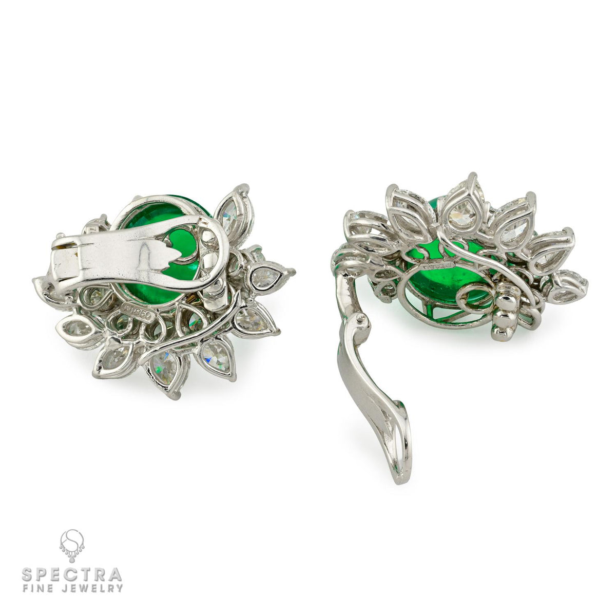 24.12 ct Colombian Emerald & Diamond Earrings