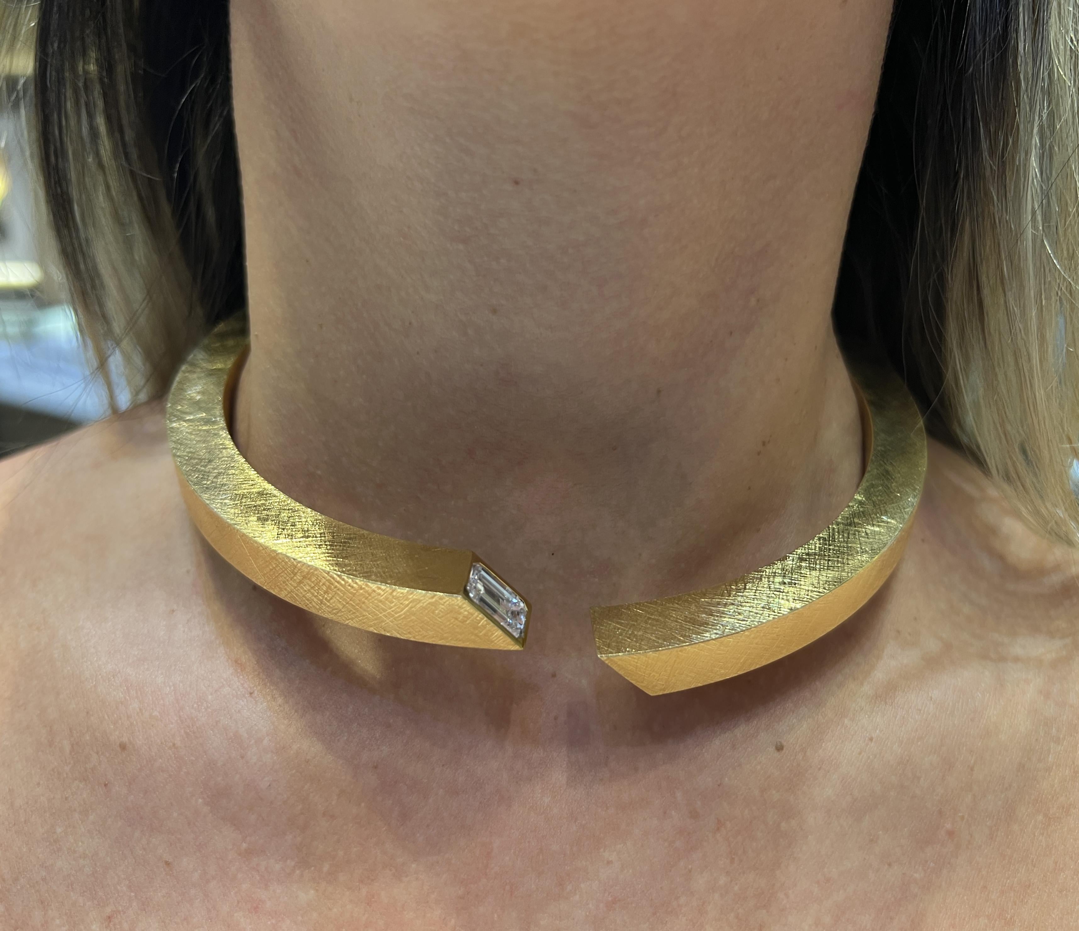 Schullin Seitner Manfred Seitner 4.09 Ct Diamond 18K Gold Torque Necklace