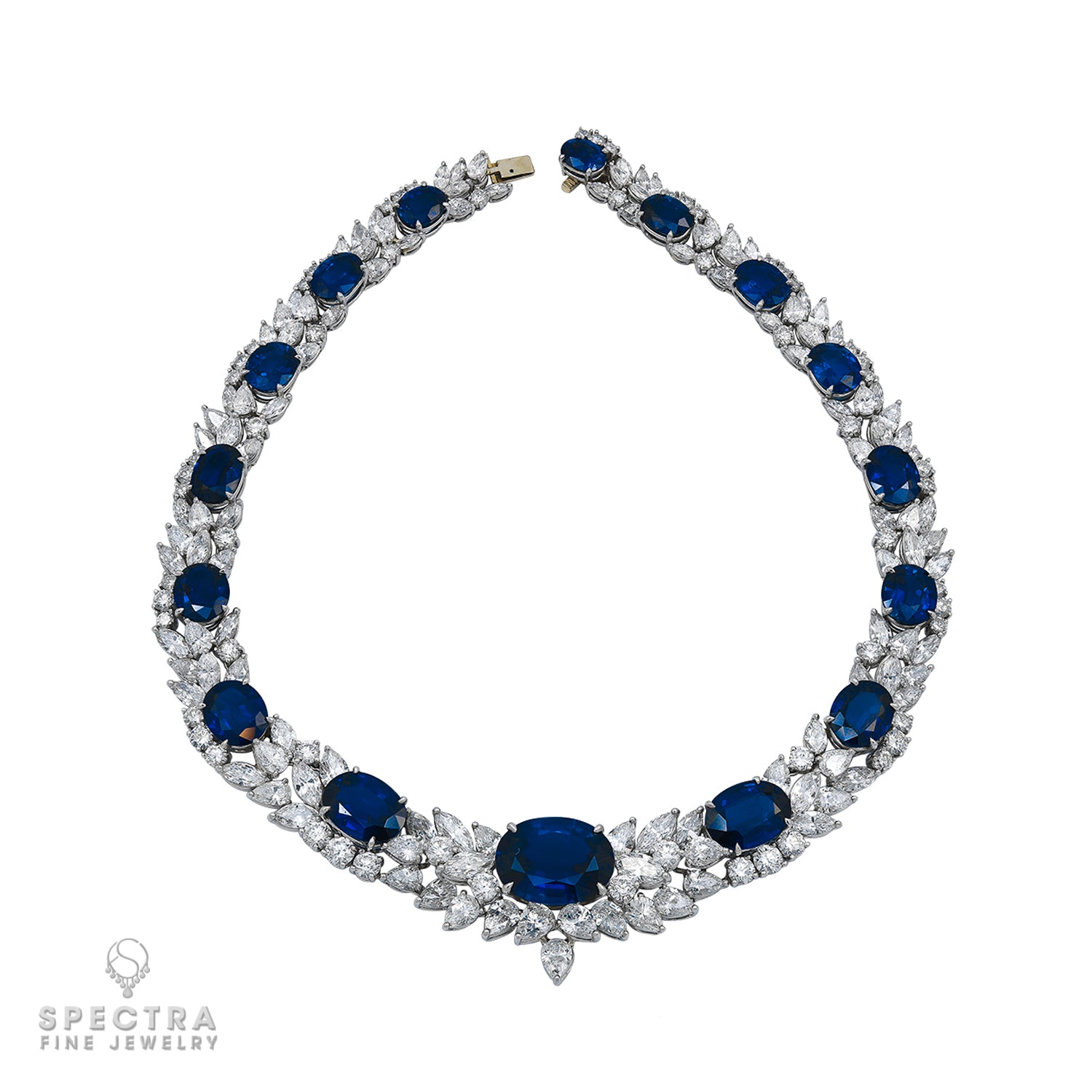 Spectra Fine Jewelry Sapphire and Diamond Choker Necklace - view 2
