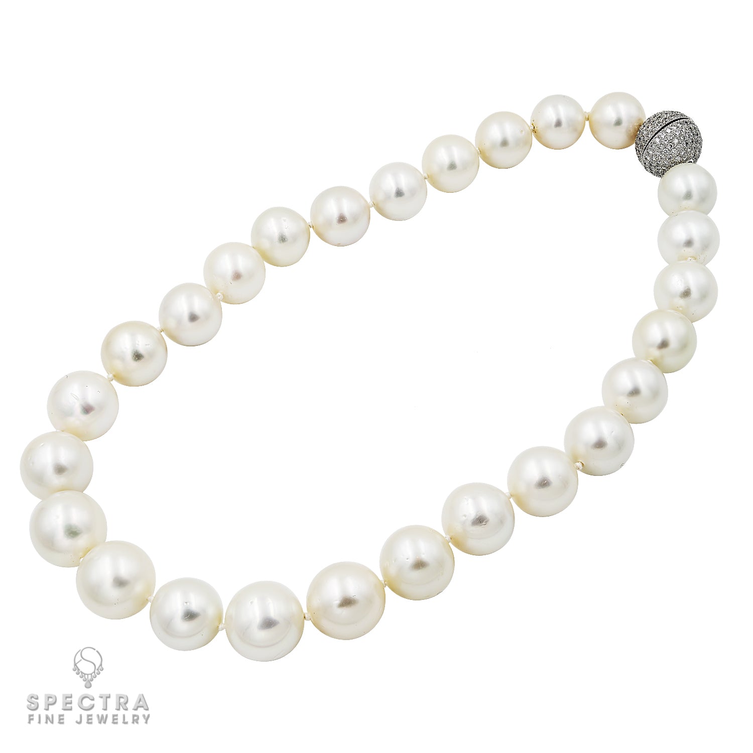 Exquisite White Pearl Diamond Necklace by Spectra Fine Jewelry - Luxury and Elegance Combined - view 3