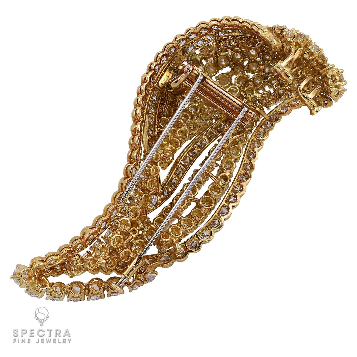 M.Gerard Vintage Diamond Convertible Brooch Necklace - view 5