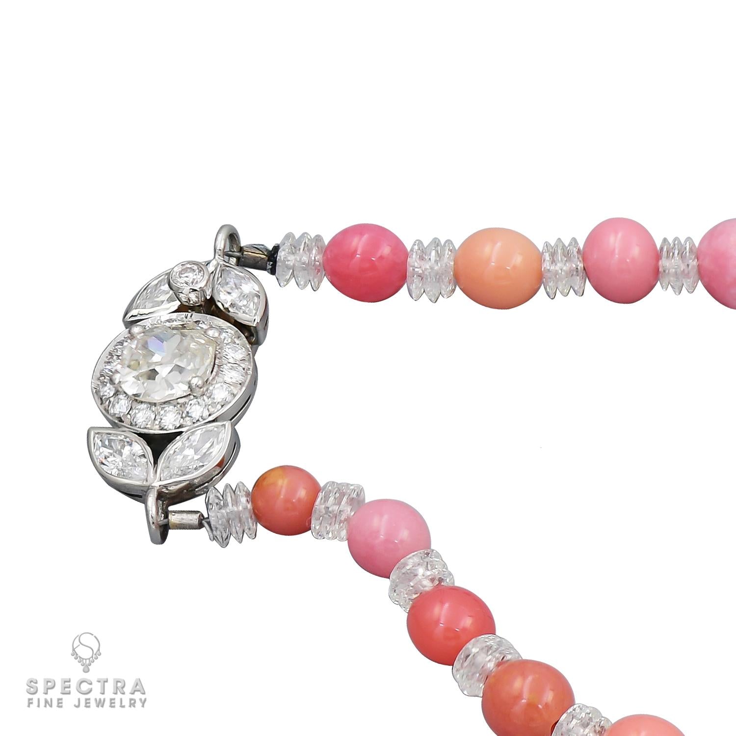 Spectra Fine Jewelry Conch Pearl and Diamond Riviera Necklace