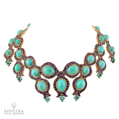 René Boivin 'Algues' Turquoise Amethyst Necklace, 1965