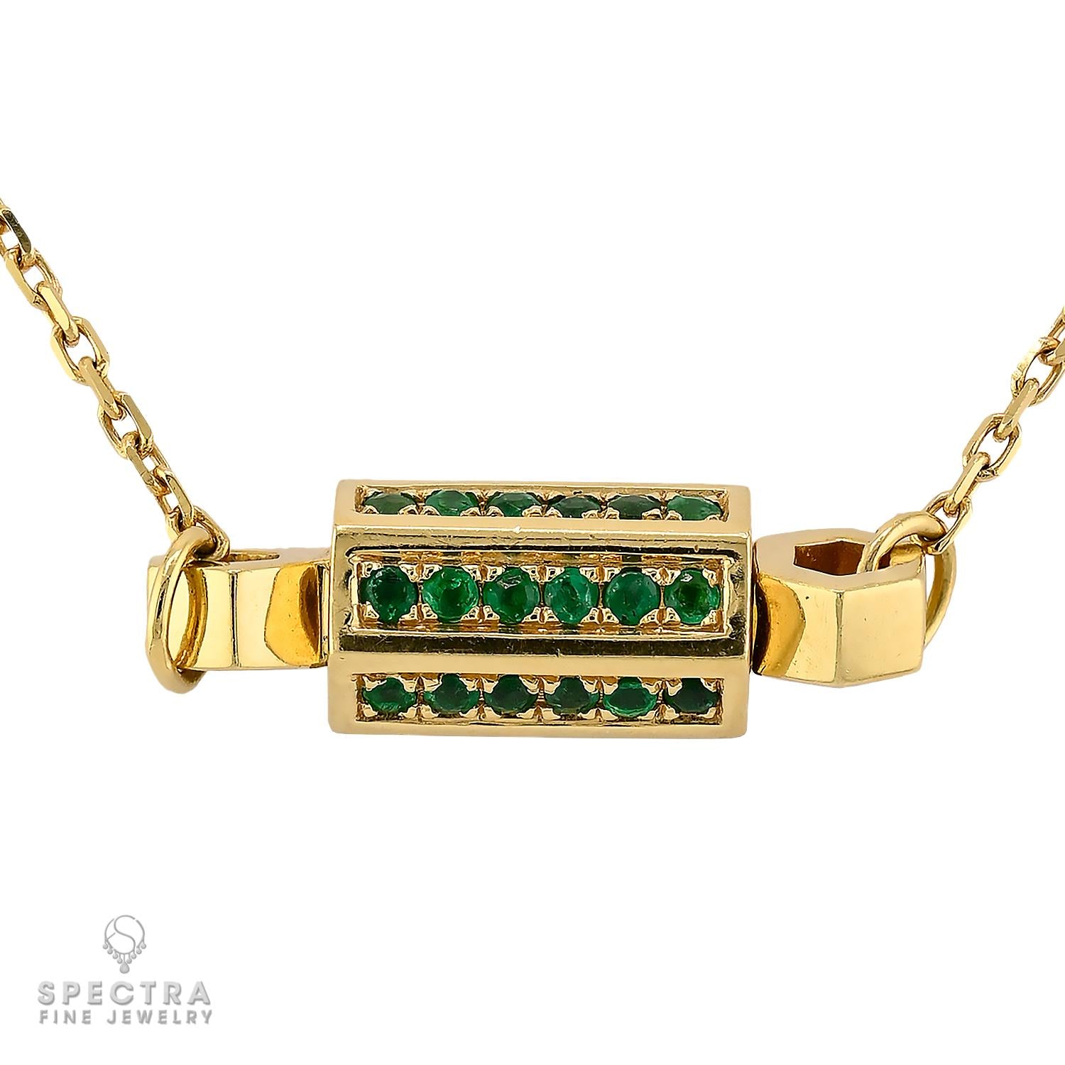 Tsavorite Gemstone Pendant Necklace in 18K Yellow Gold, 16"