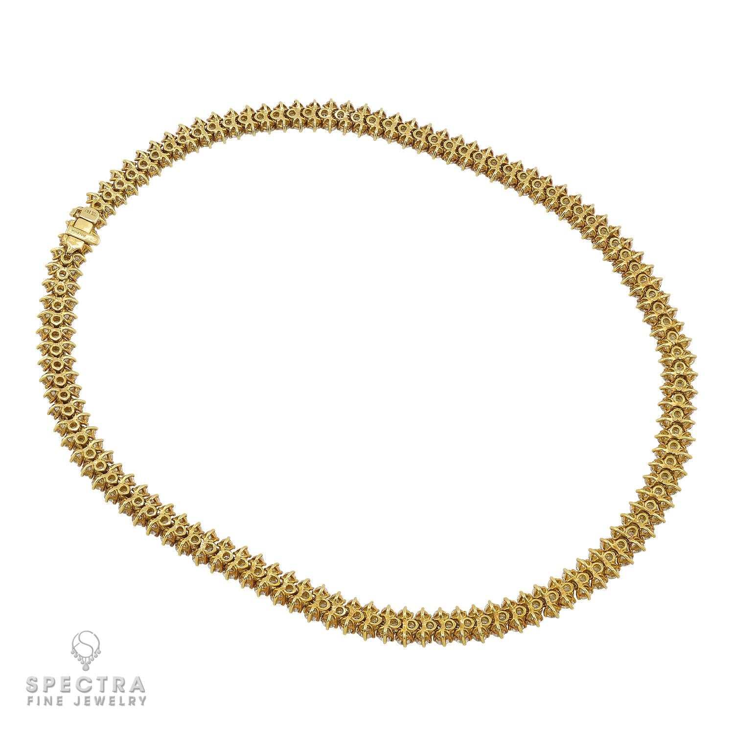 Harry Winston 33.39 cts. Diamond Necklace in 18k Yellow Gold