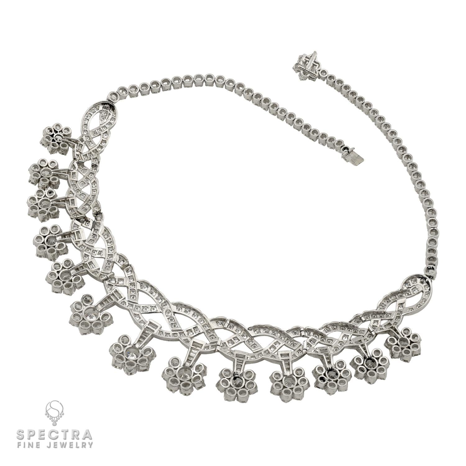 Van Cleef & Arpels Platinum Diamond Necklace, 35.00 carats