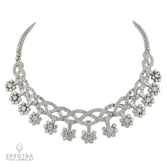 Van Cleef & Arpels Platinum Diamond Necklace, 35.00 carats