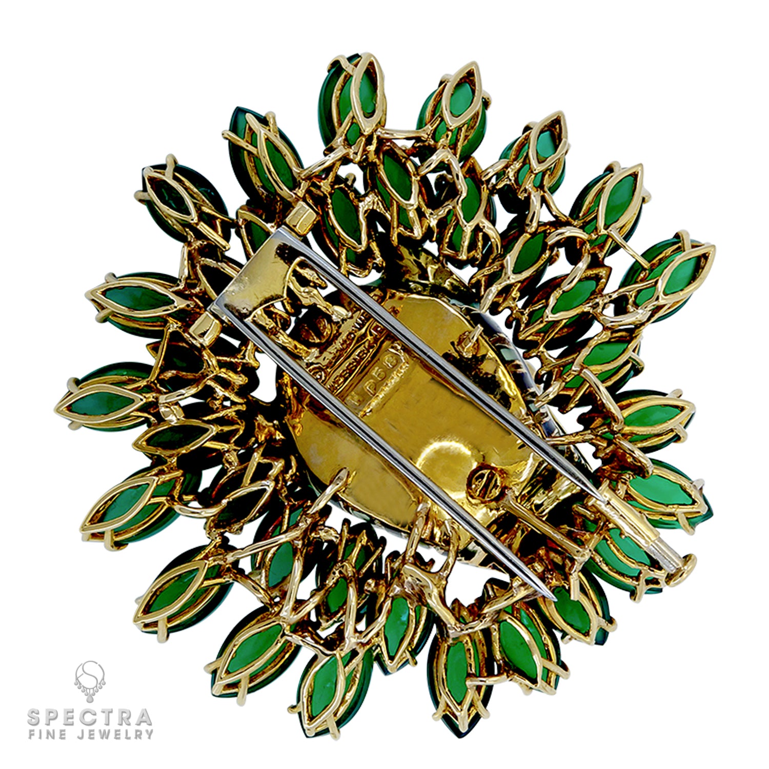 David Webb Kingdom Contemporary Tiger Emerald Brooch - view 2