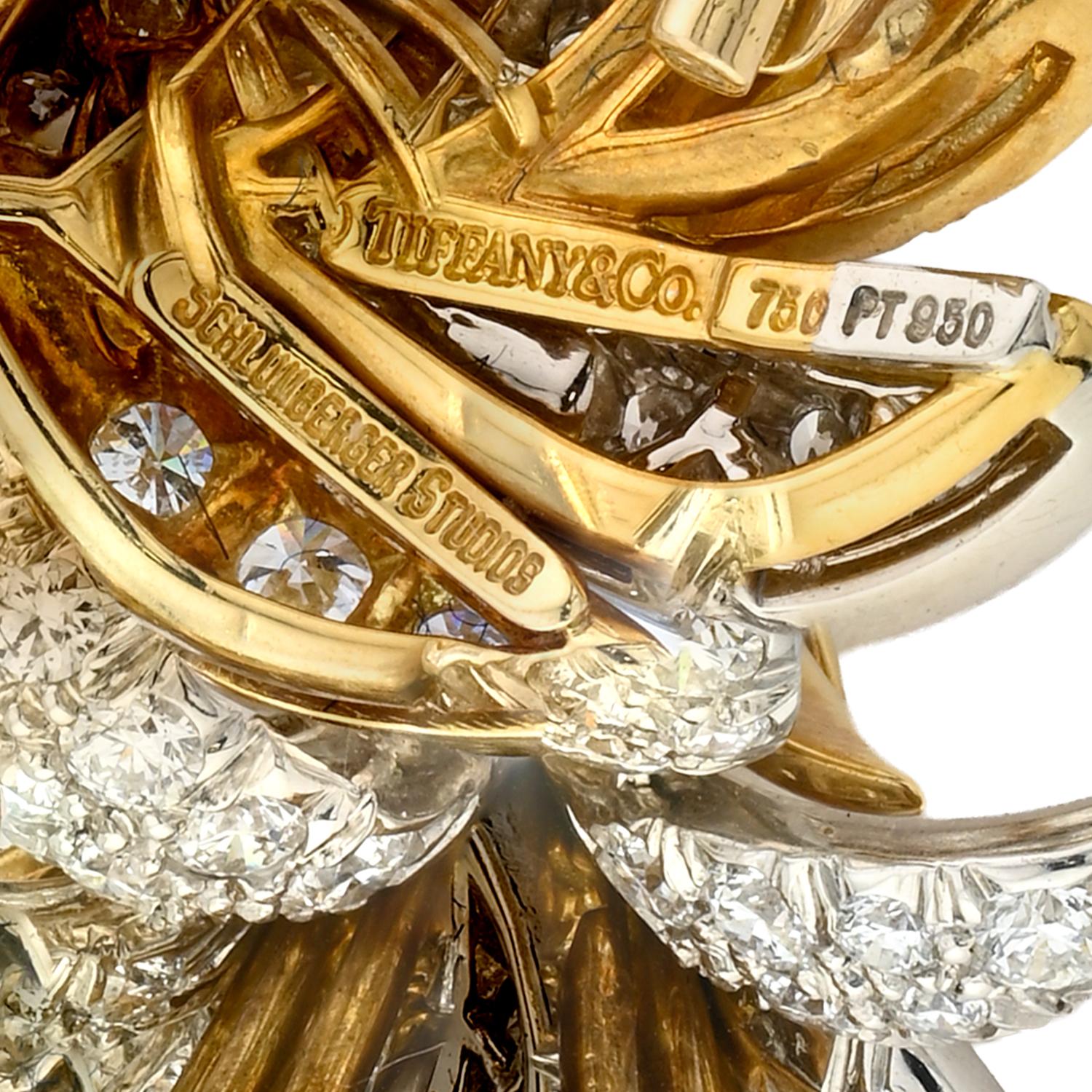 Tiffany & Co. Schlumberger Jasmine Diamond Brooch