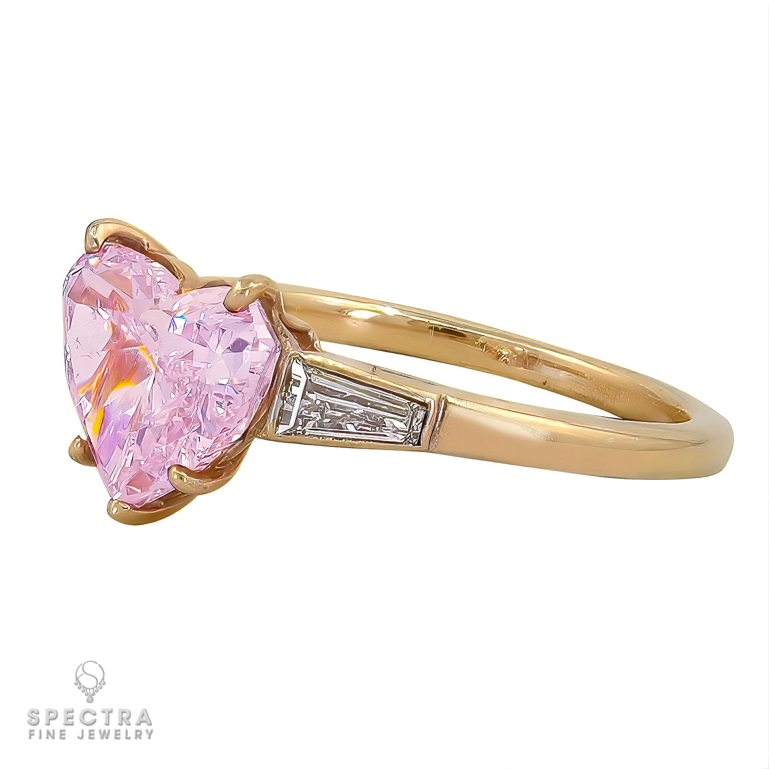 Cartier Pink Heart Diamond Dinner Engagement Ring 2.02 ct.