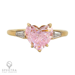 Cartier Pink Heart Diamond Dinner Engagement Ring 2.02 ct.