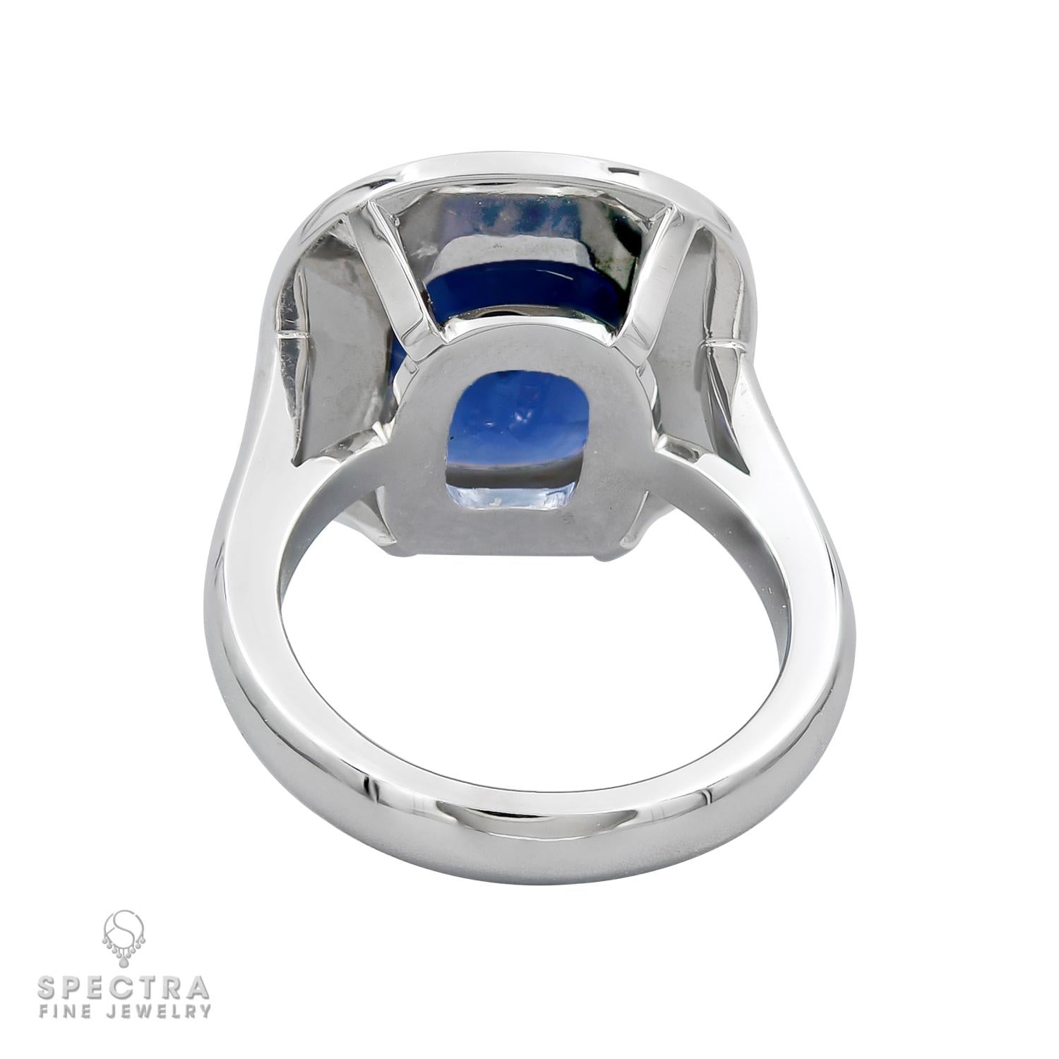 8.60 ct. Ceylon No-Heat Sapphire & Diamond Halo Ring by Spectra Fine Jewelry