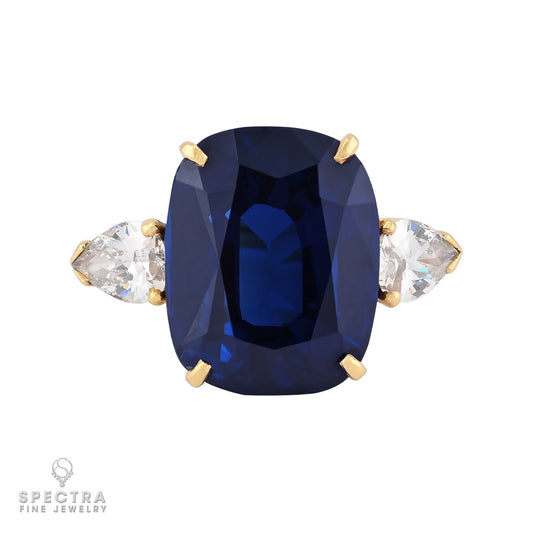 M. Gerard 14.0 ct. Sapphire Diamond Three-Stone Ring