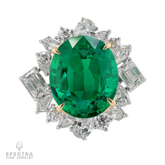 Spectra Fine Jewelry 11.32 ct Colombian Emerald & Diamond Ring