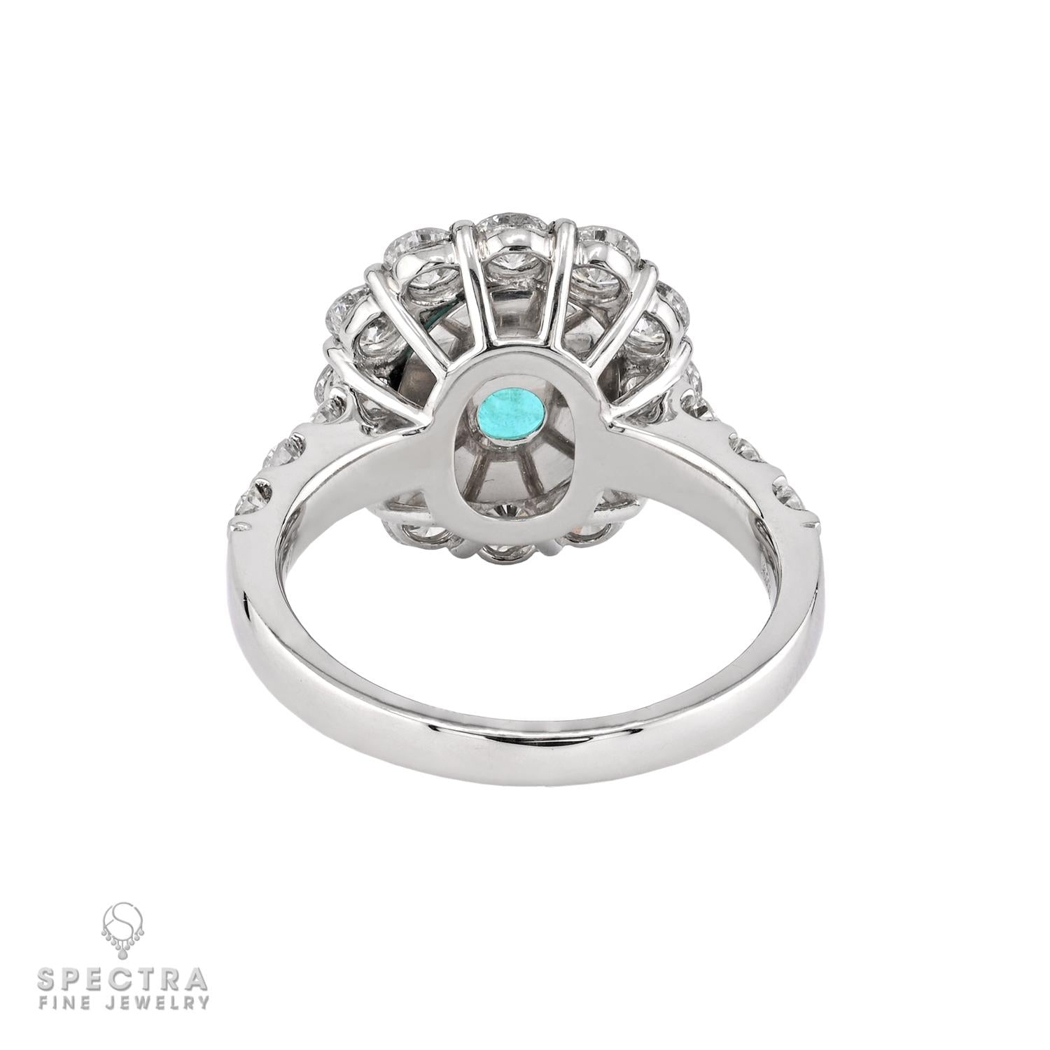 2.80ct Paraiba Tourmaline Diamond Ring