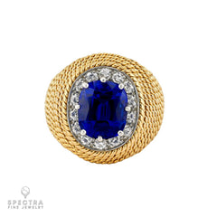 Boucheron 3.70 ct. No-Heat Kashmir Sapphire Ring, c.1950