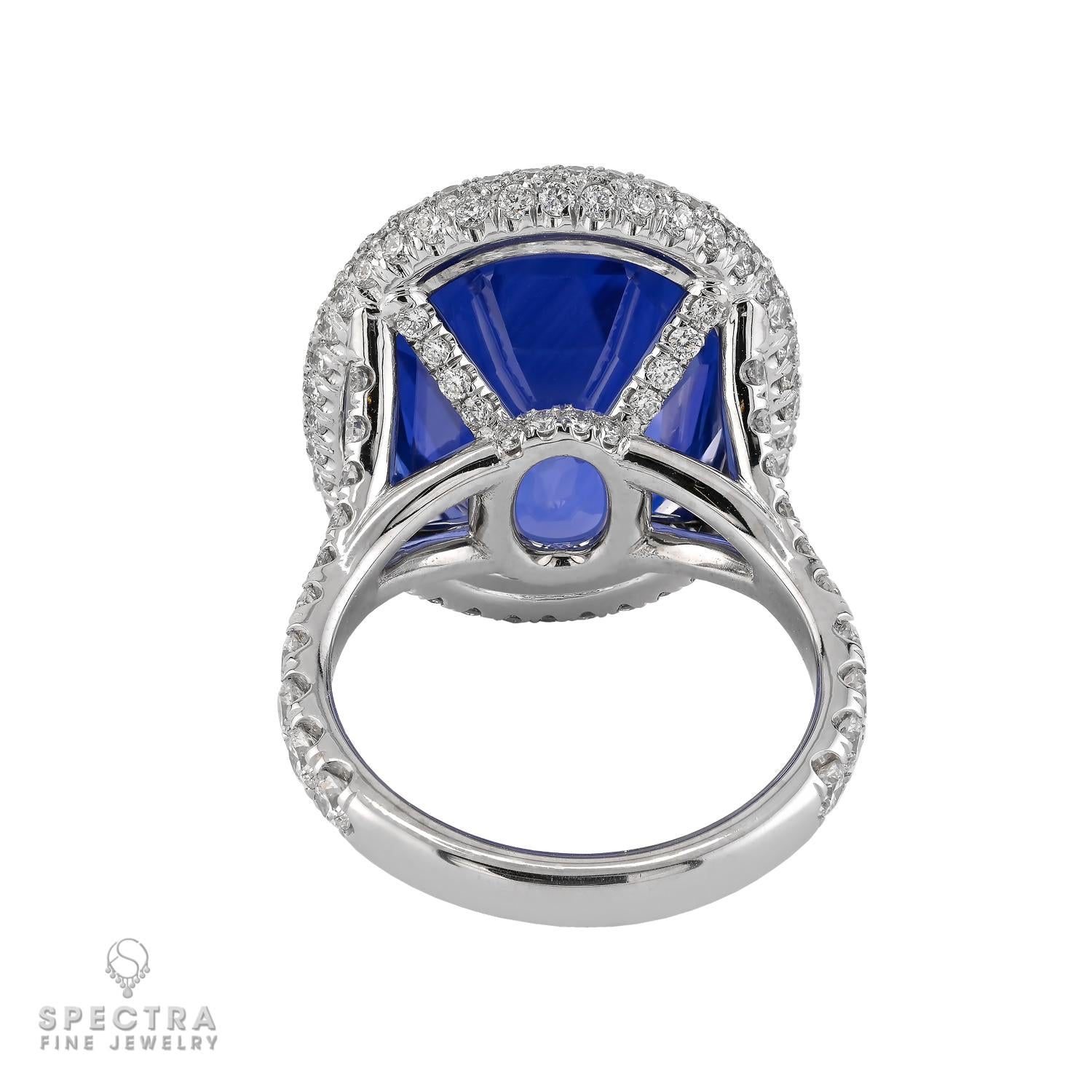 19.80 ct Ceylon Sapphire & Diamond Ring in Platinum – Spectra Fine Jewelry