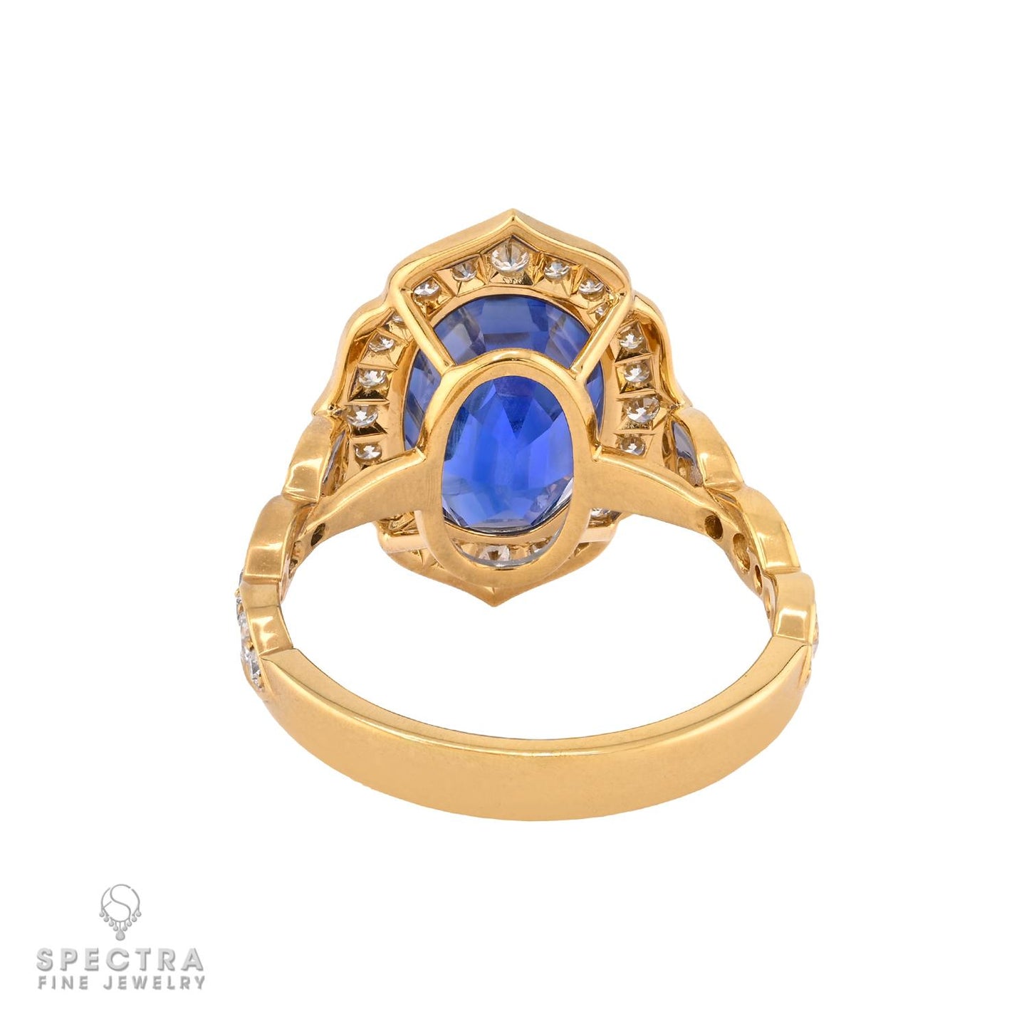 Spectra Fine Jewelry 6.0ct No-Heat Ceylon Sapphire and Diamond Ring