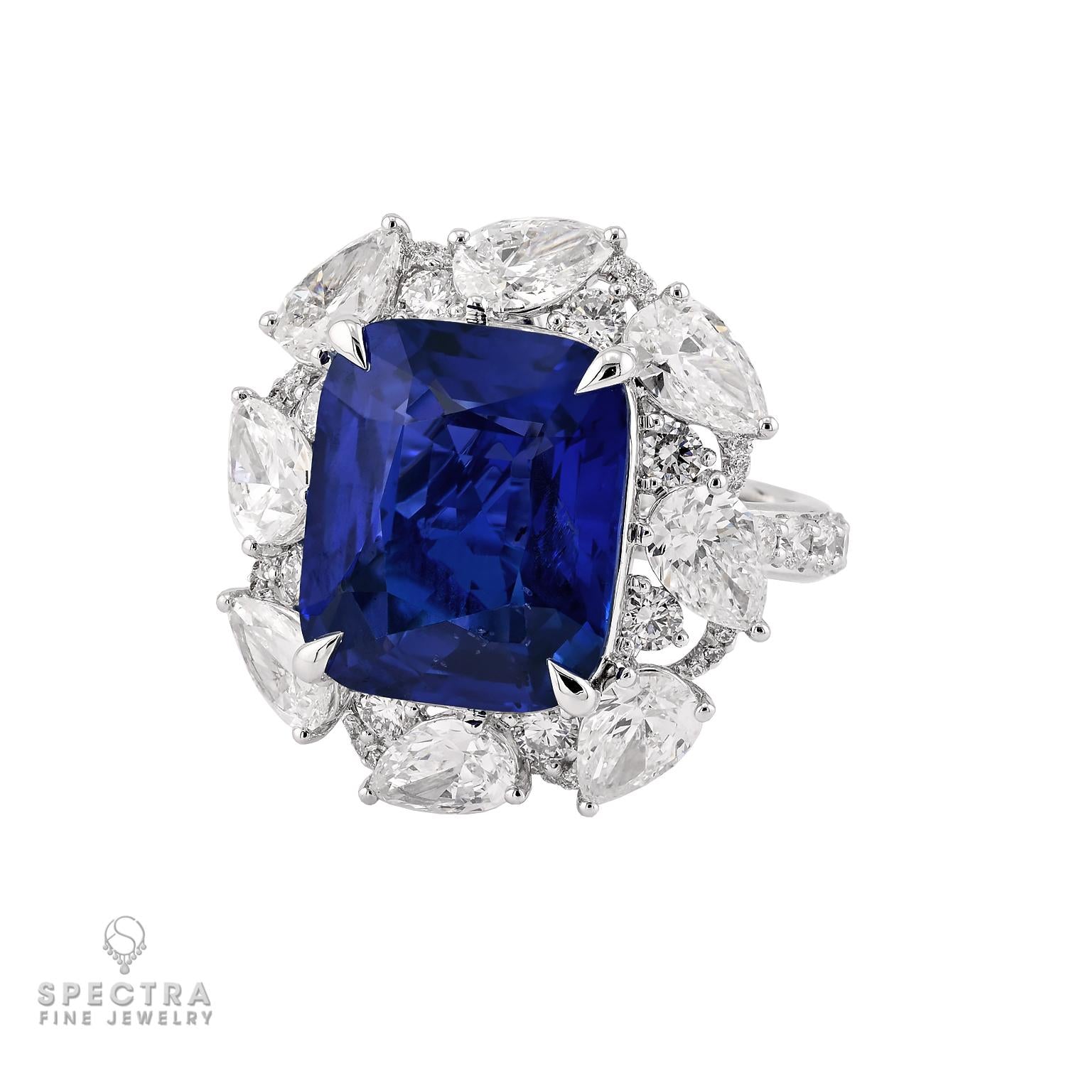 Spectra Fine Jewelry 11.43ct No Heat Ceylon Sapphire Ring