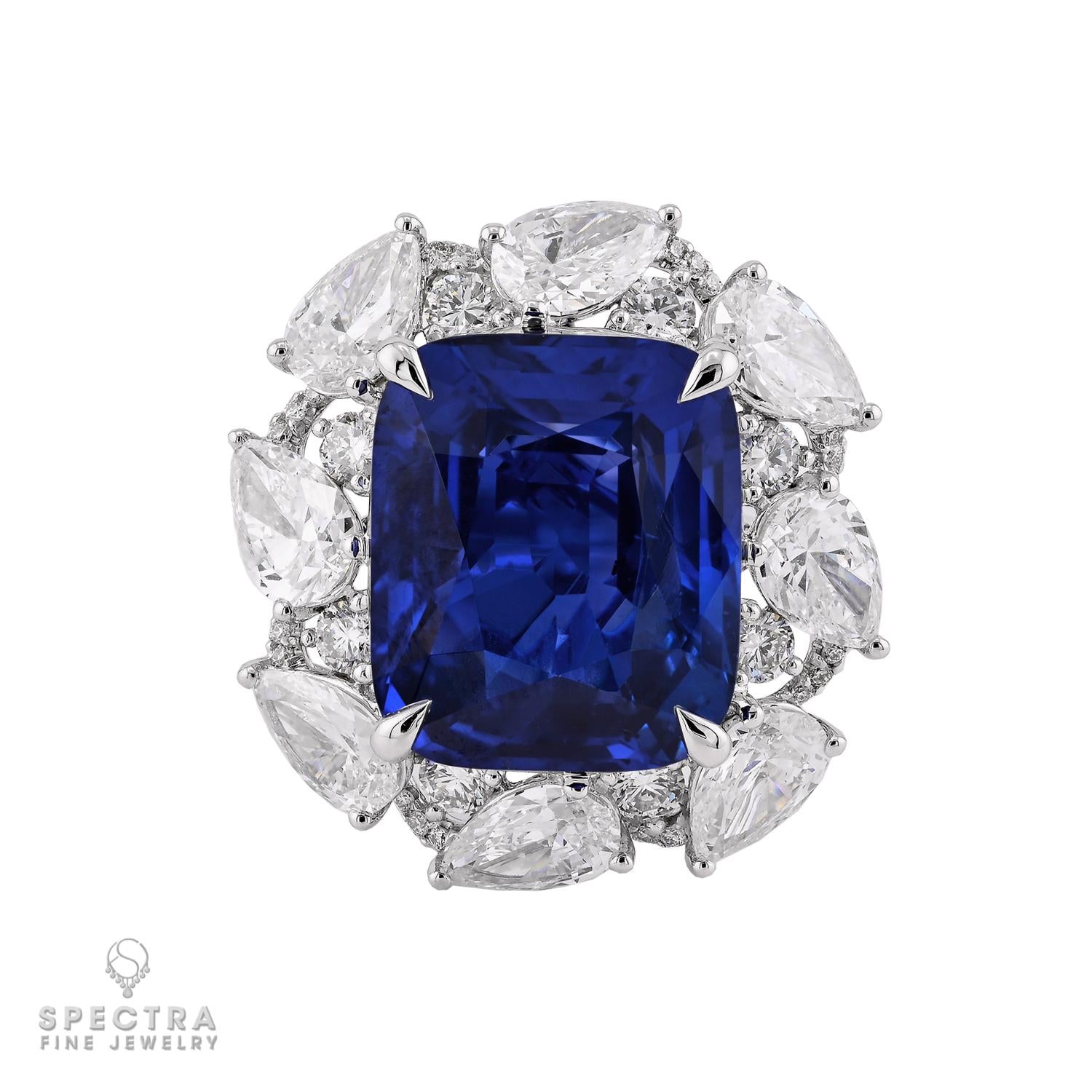 Spectra Fine Jewelry 11.43 ct. No Heat Ceylon Sapphire Ring