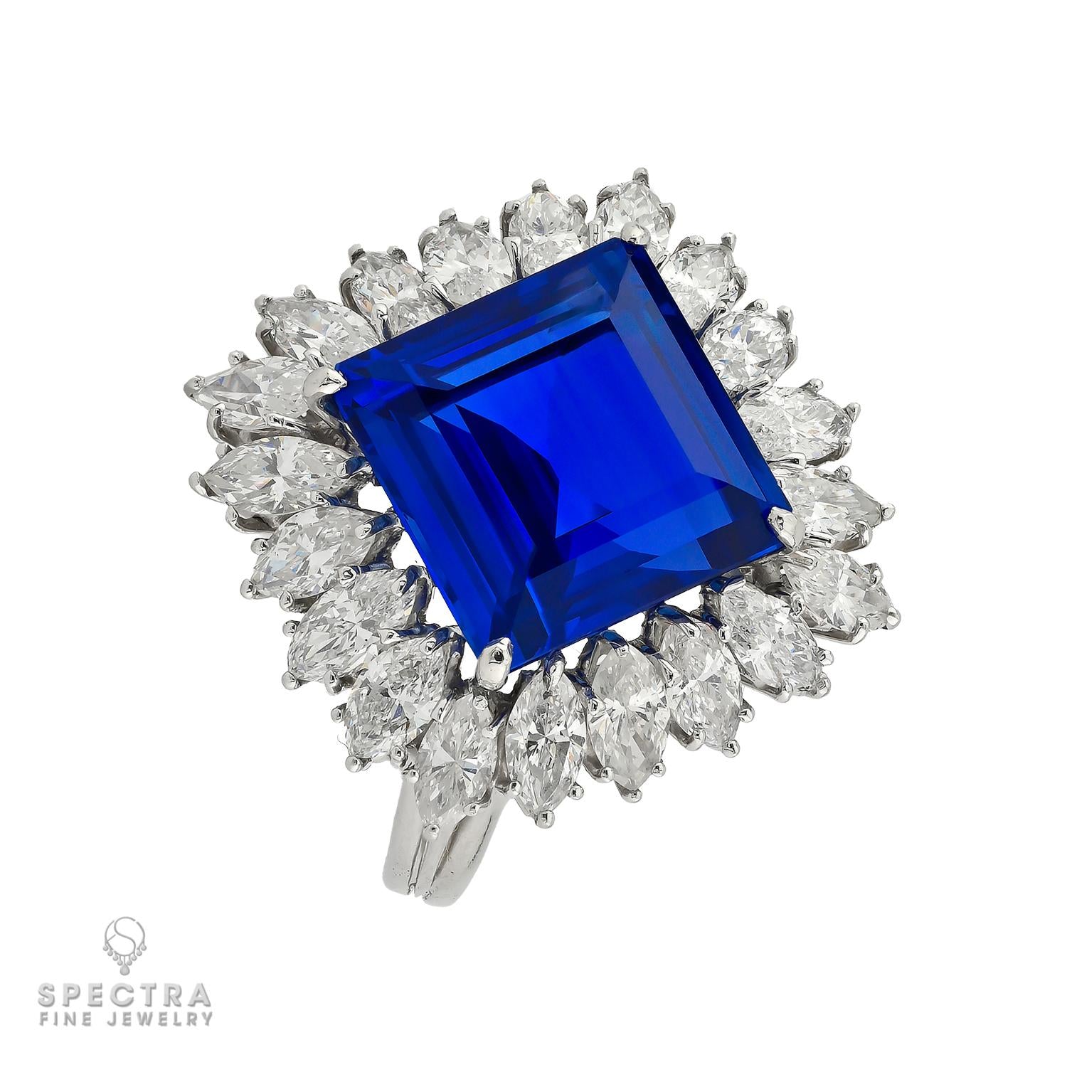 Harry Winston 10.43ct Ceylon Sapphire Diamond Ring | Platinum