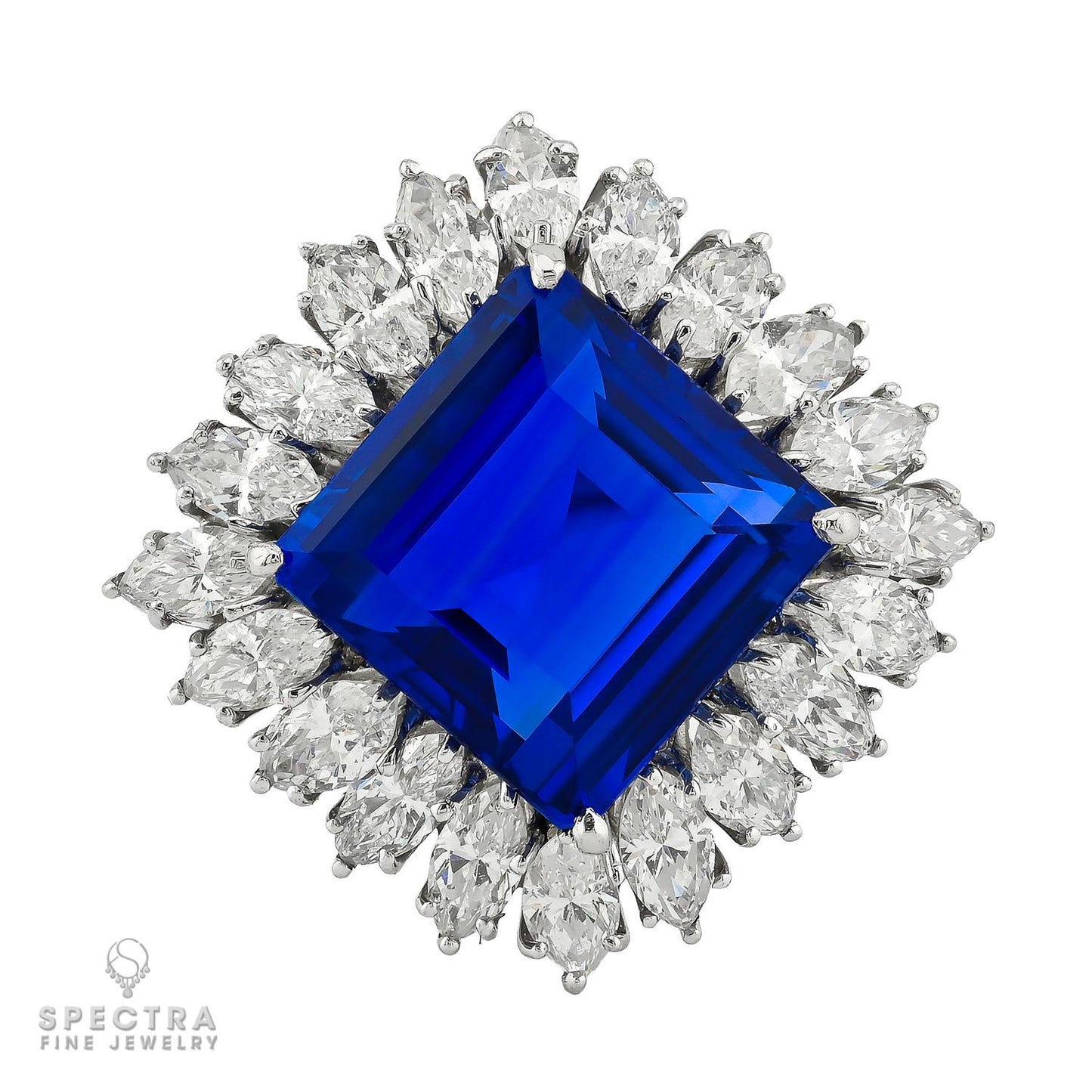 Harry Winston 10.43ct Ceylon Sapphire Diamond Ring | Platinum