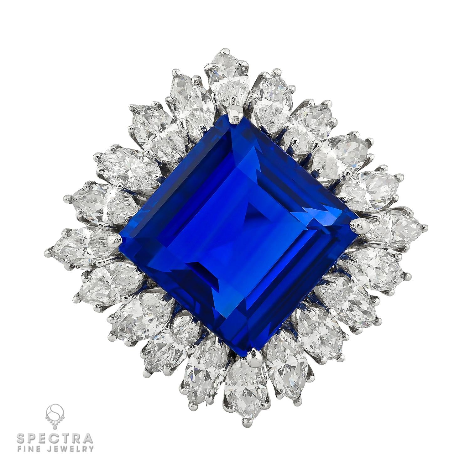 Harry Winston 10.43ct Ceylon Sapphire Diamond Ring | Platinum