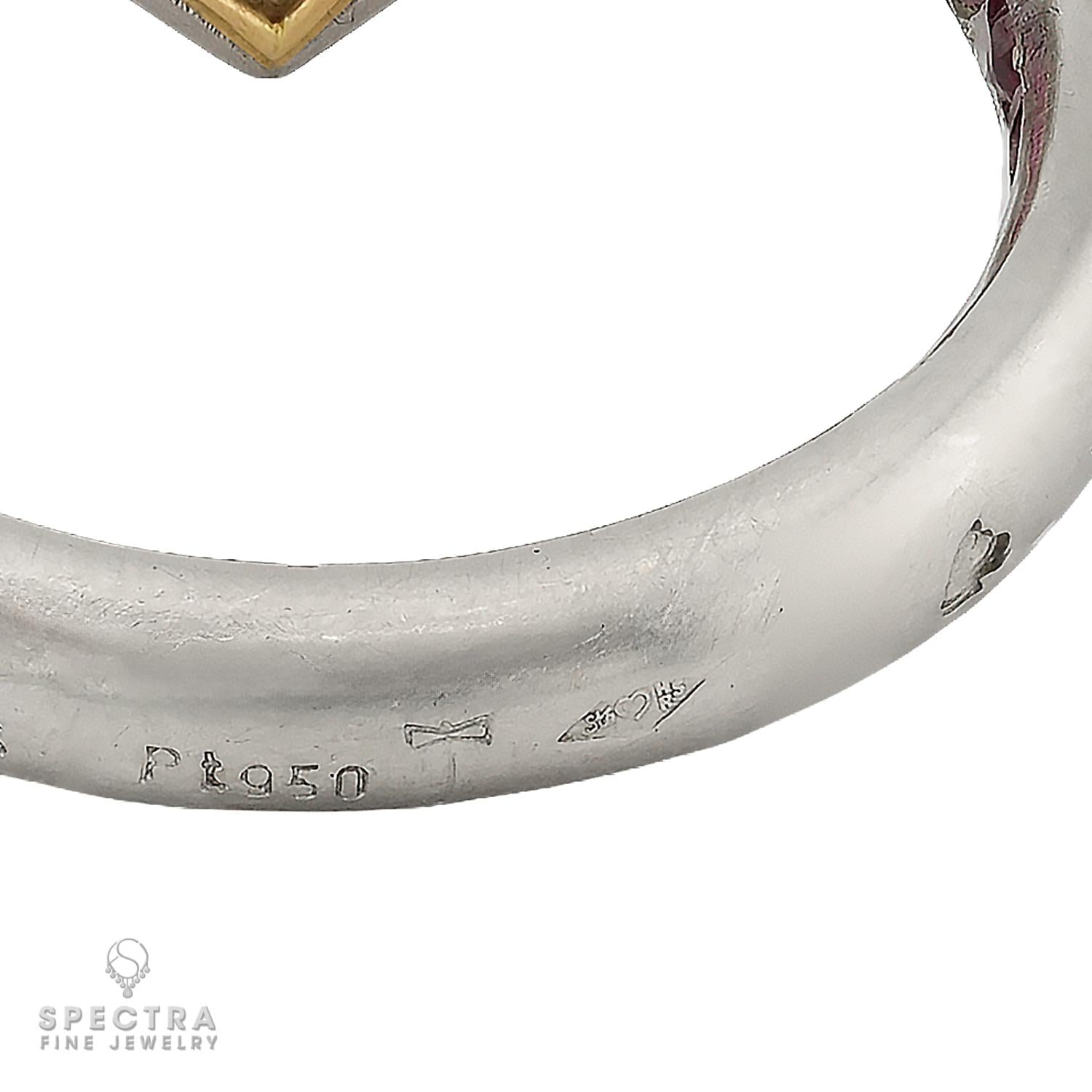 Sabba Paris 2.05 ct Burmese Ruby Ring in Platinum | Signed