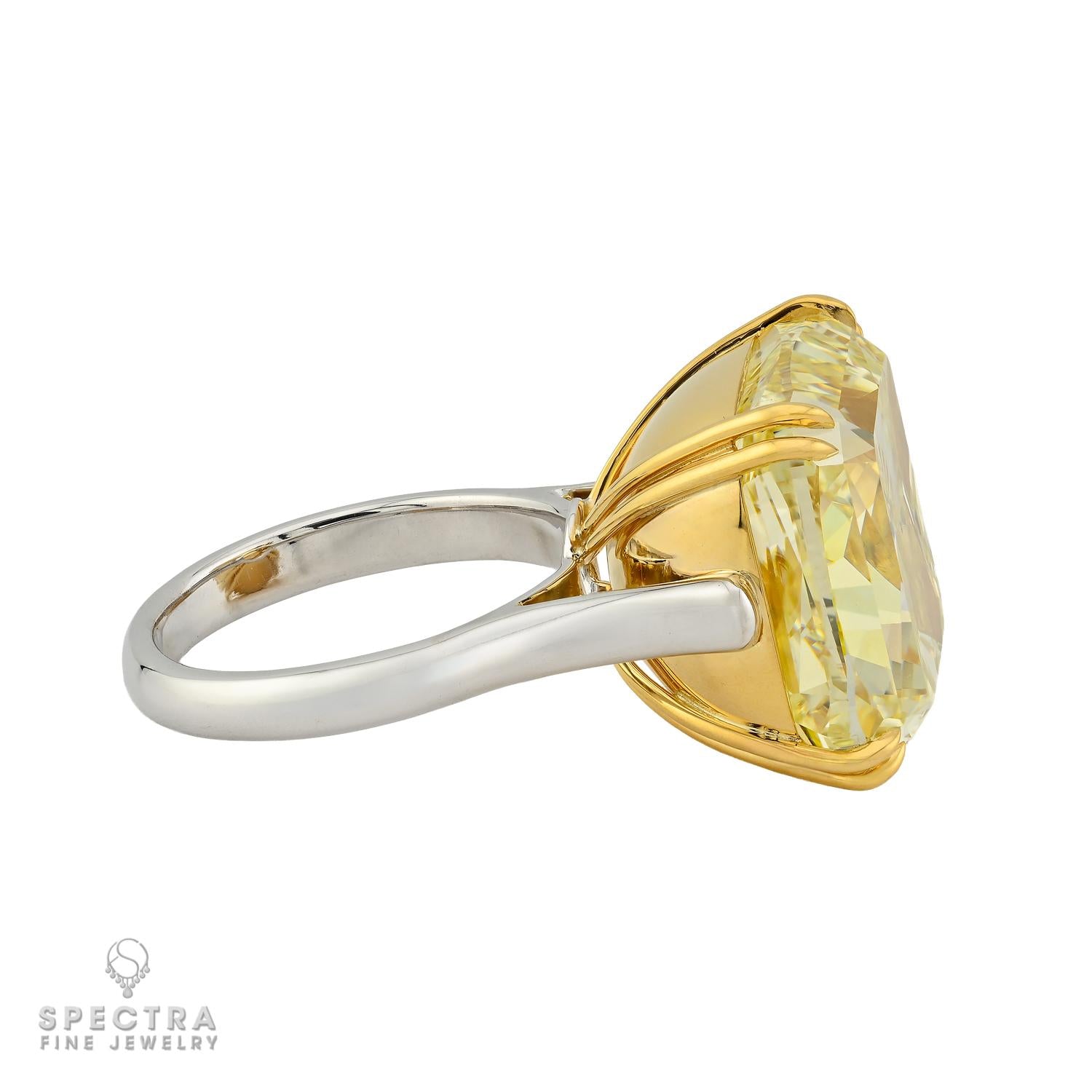 30.14ct Fancy Yellow Diamond Solitaire Ring by Spectra Fine Jewelry