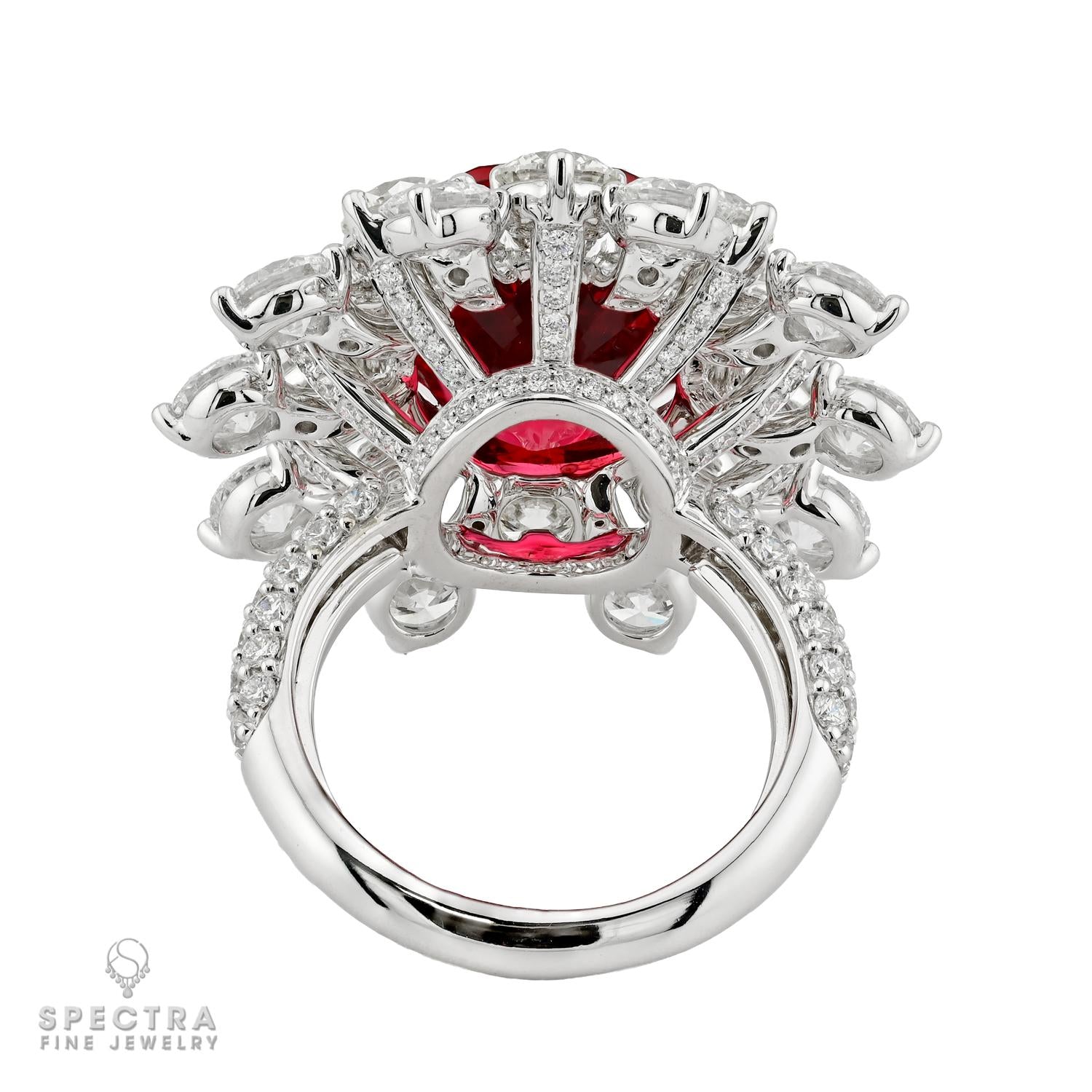 10.48ct Tanzania Red Spinel & 7.30ct Diamond Ring | Spectra Fine Jewelry