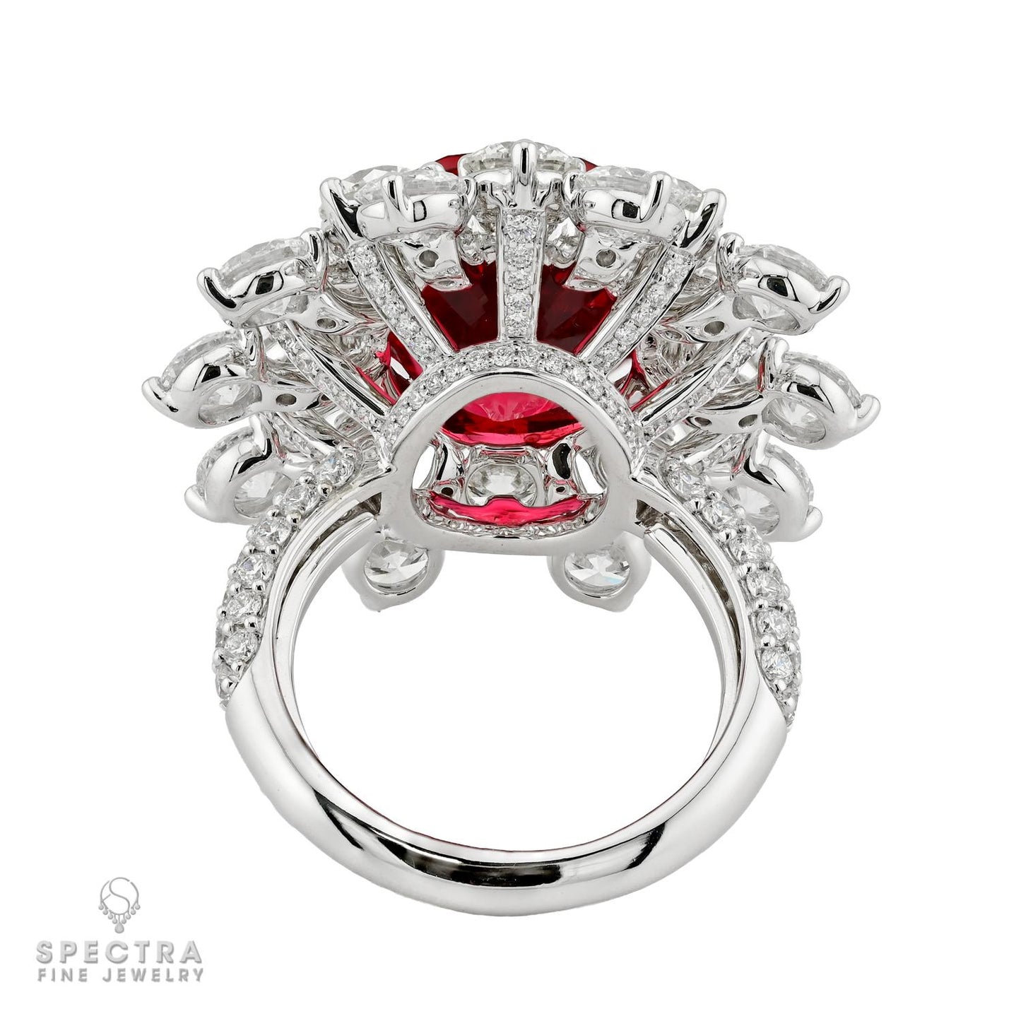10.48ct Tanzania Red Spinel & 7.30ct Diamond Ring | Spectra Fine Jewelry