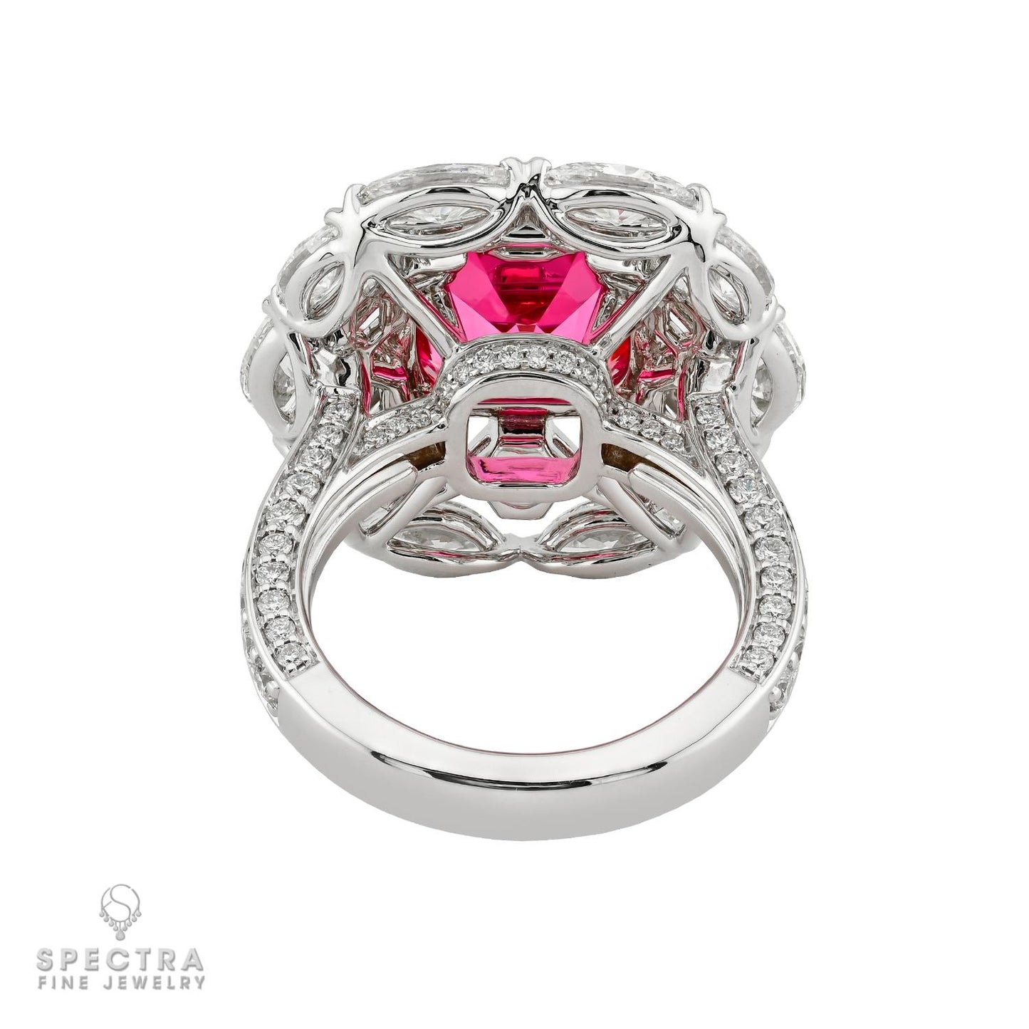 6.24 ct. Tanzania Pink Spinel & 4.17 ct. Diamond Ring | Spectra